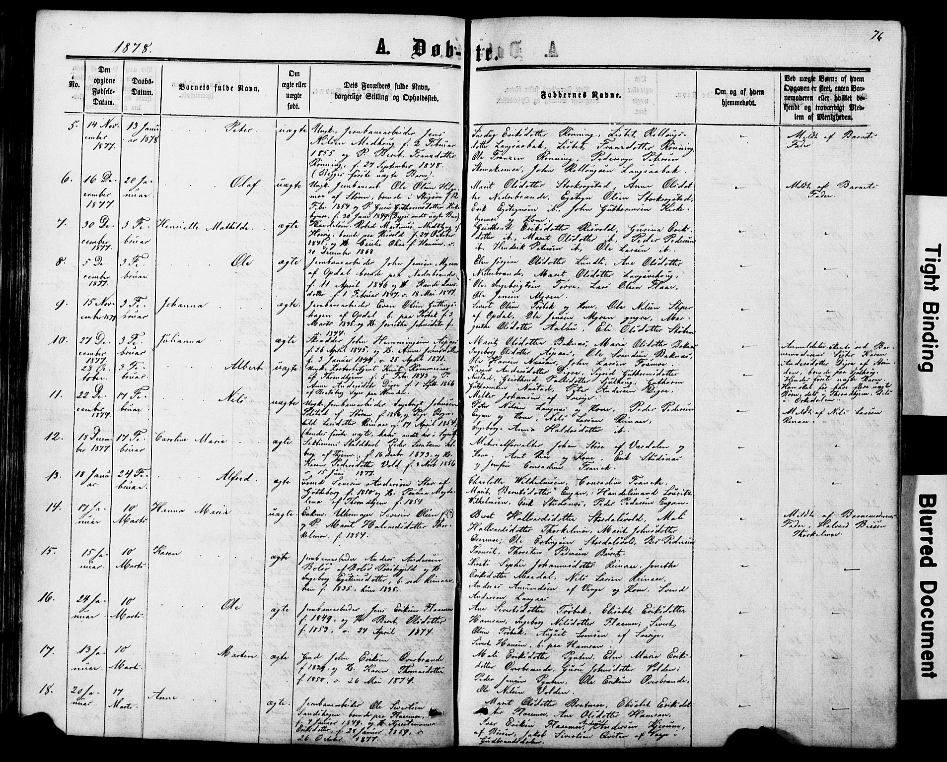 Ministerialprotokoller, klokkerbøker og fødselsregistre - Nord-Trøndelag, SAT/A-1458/706/L0049: Parish register (copy) no. 706C01, 1864-1895, p. 76