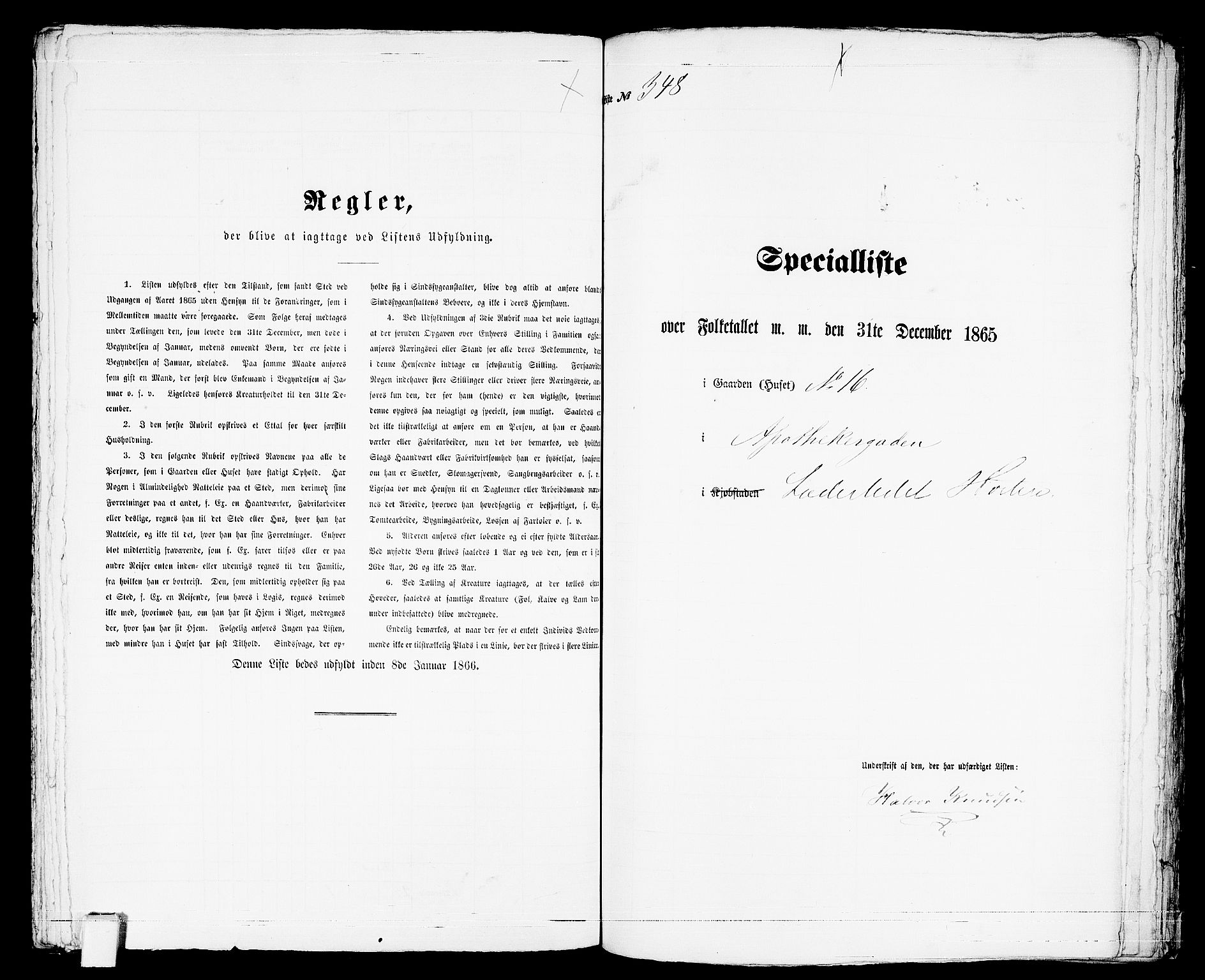 RA, 1865 census for Horten, 1865, p. 732