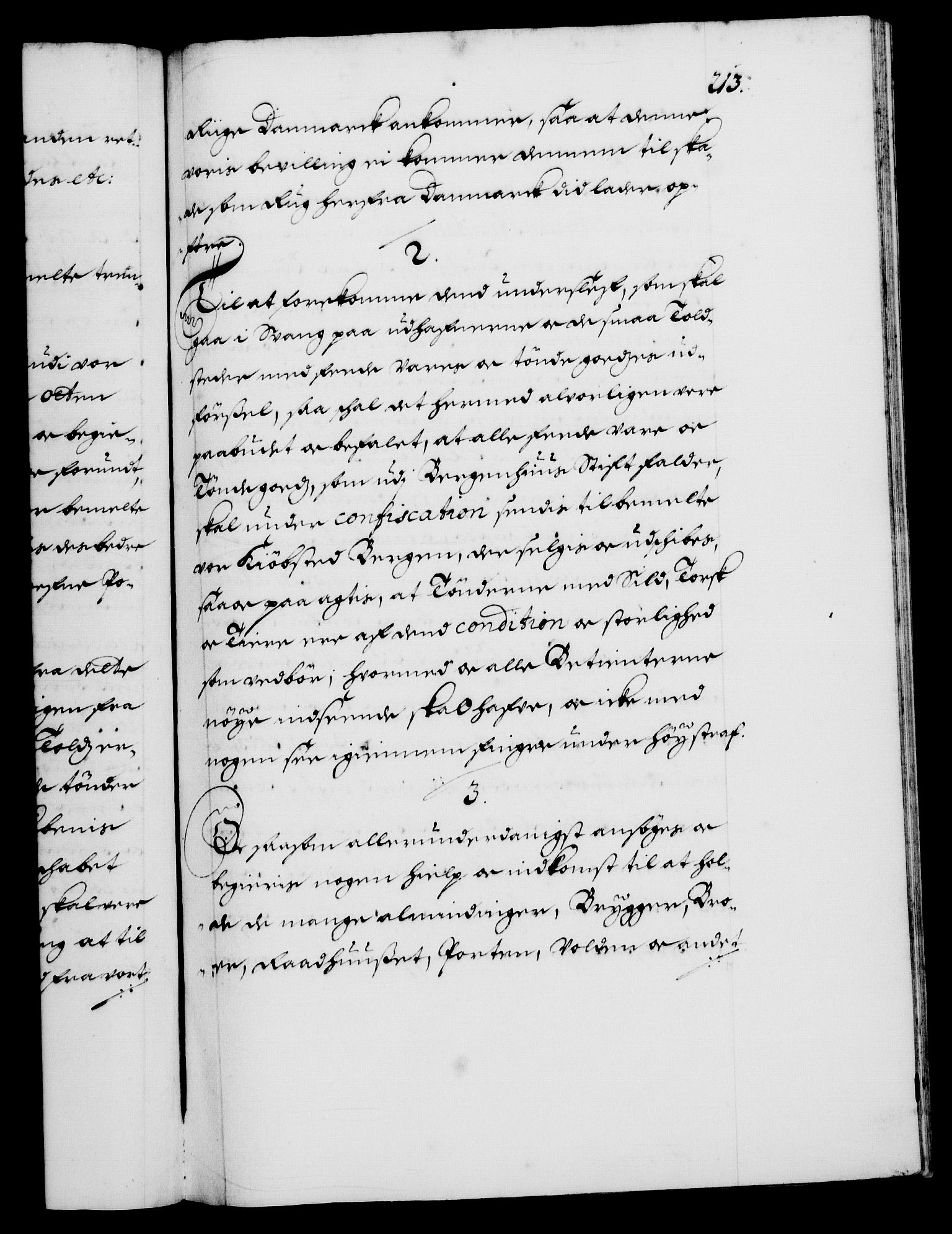 Danske Kanselli 1572-1799, RA/EA-3023/F/Fc/Fca/Fcaa/L0013: Norske registre (mikrofilm), 1681-1684, p. 213a