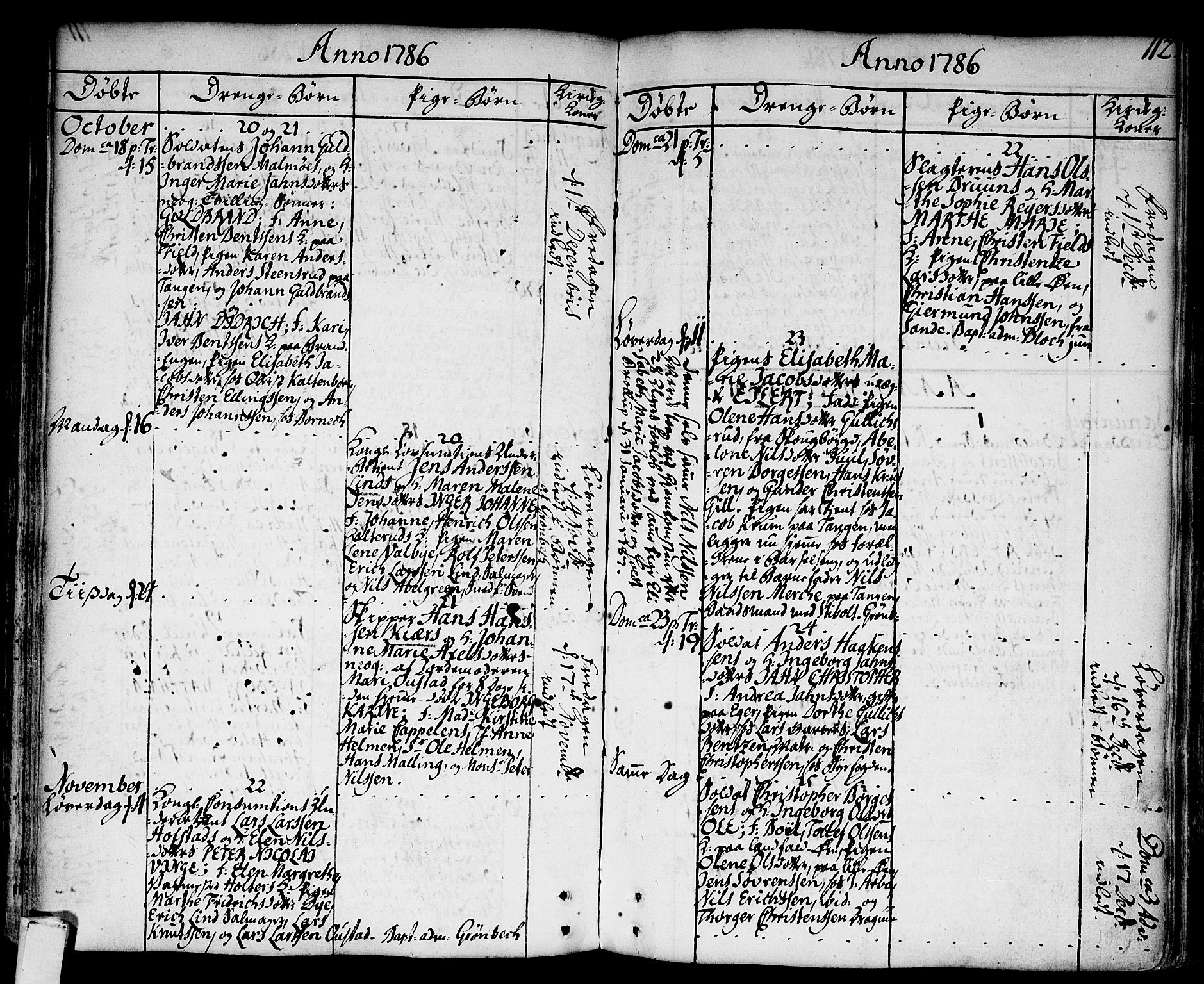 Strømsø kirkebøker, AV/SAKO-A-246/F/Fa/L0009: Parish register (official) no. I 9, 1752-1791, p. 112