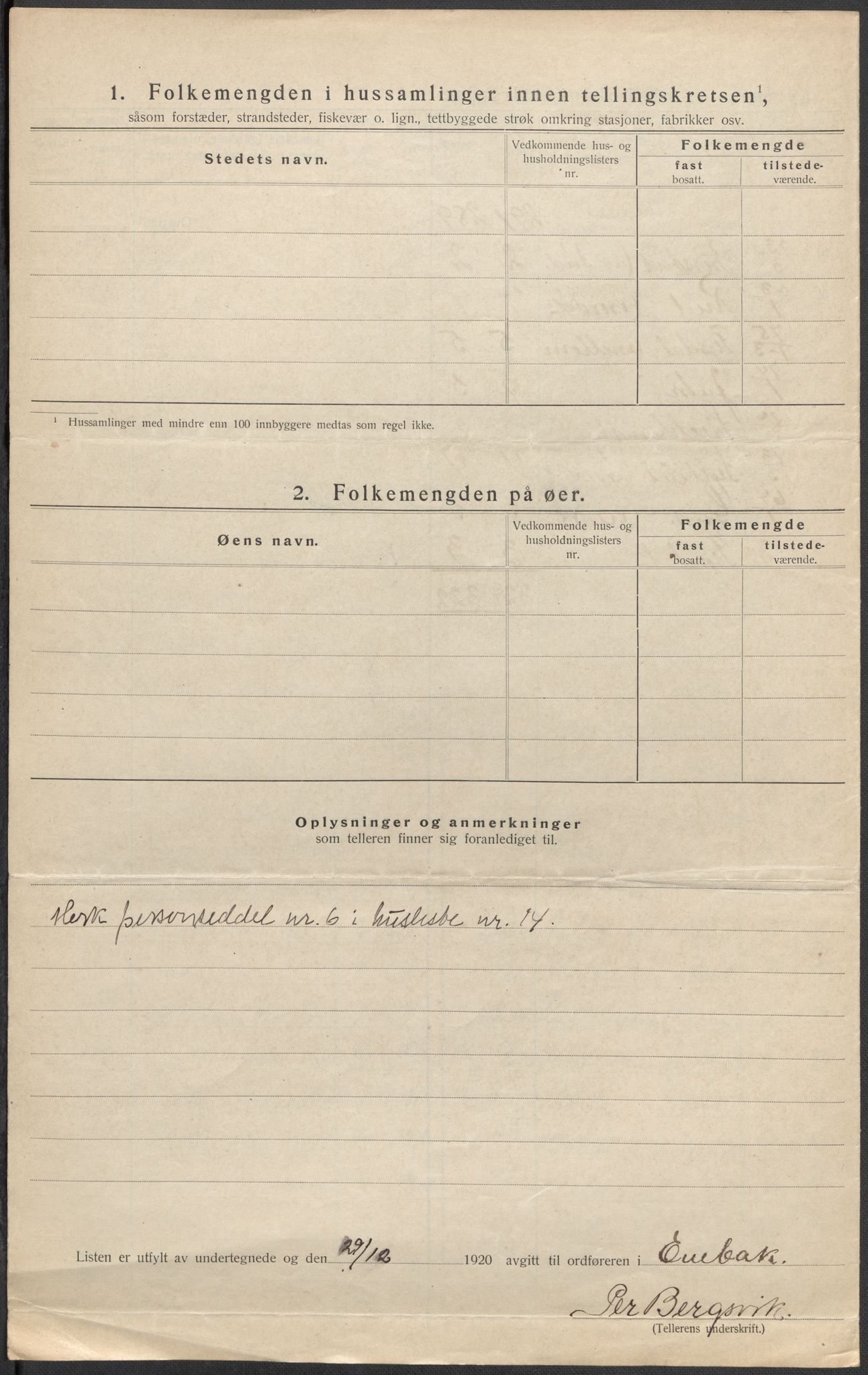 SAO, 1920 census for Enebakk, 1920, p. 25