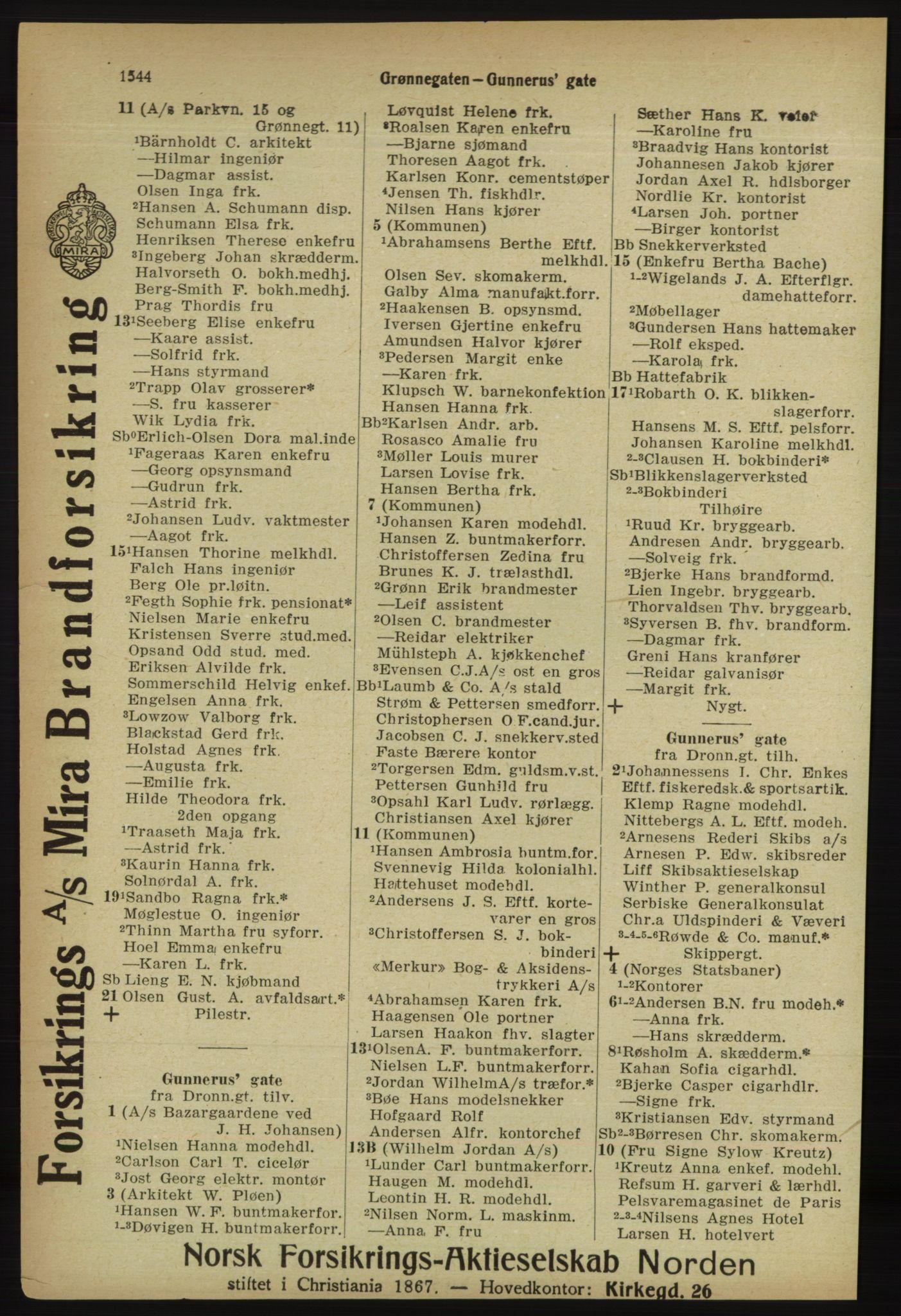 Kristiania/Oslo adressebok, PUBL/-, 1918, p. 1697