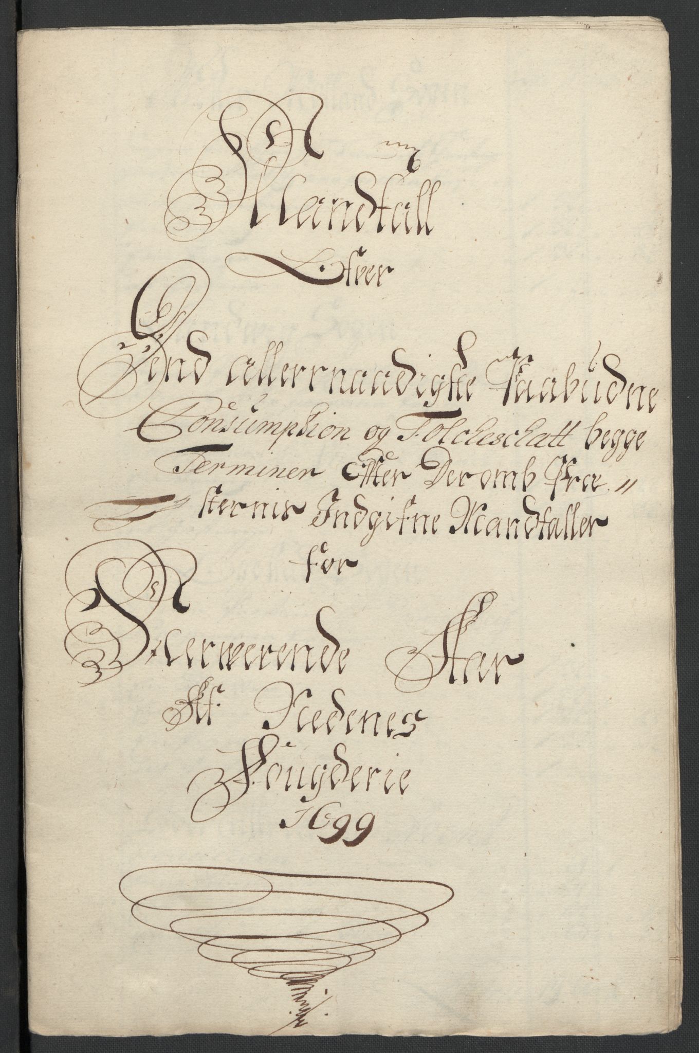 Rentekammeret inntil 1814, Reviderte regnskaper, Fogderegnskap, RA/EA-4092/R39/L2314: Fogderegnskap Nedenes, 1698-1699, p. 257
