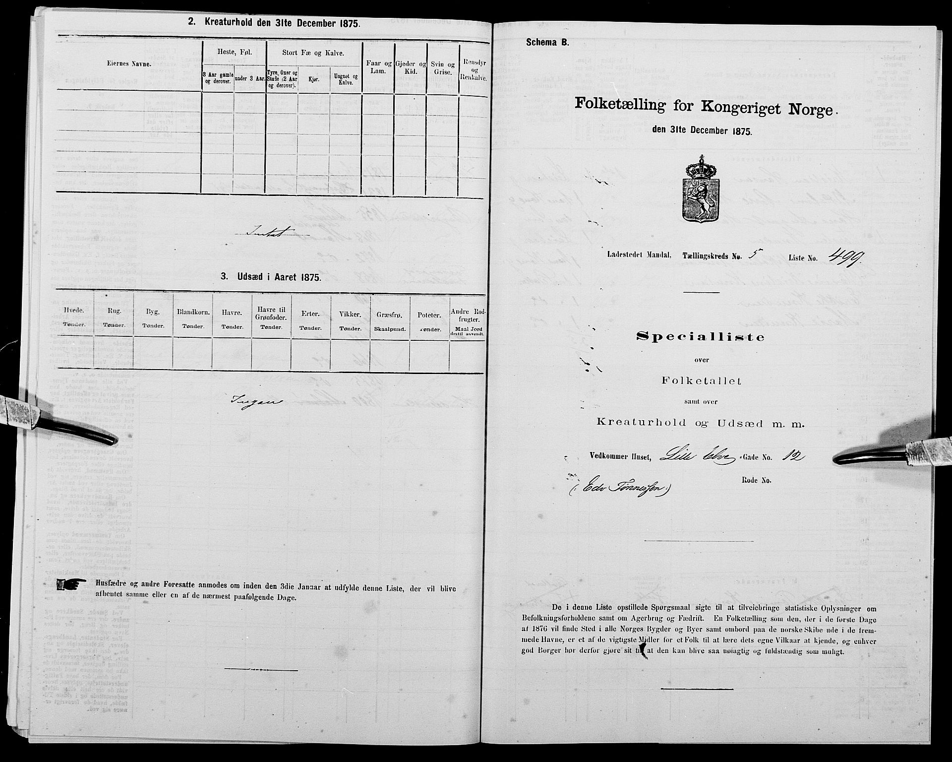 SAK, 1875 census for 1002B Mandal/Mandal, 1875, p. 1046