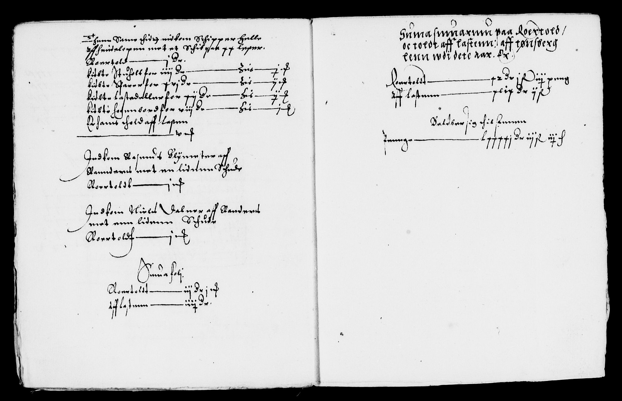 Rentekammeret inntil 1814, Reviderte regnskaper, Lensregnskaper, AV/RA-EA-5023/R/Rb/Rbo/L0001: Tønsberg len, 1584-1612