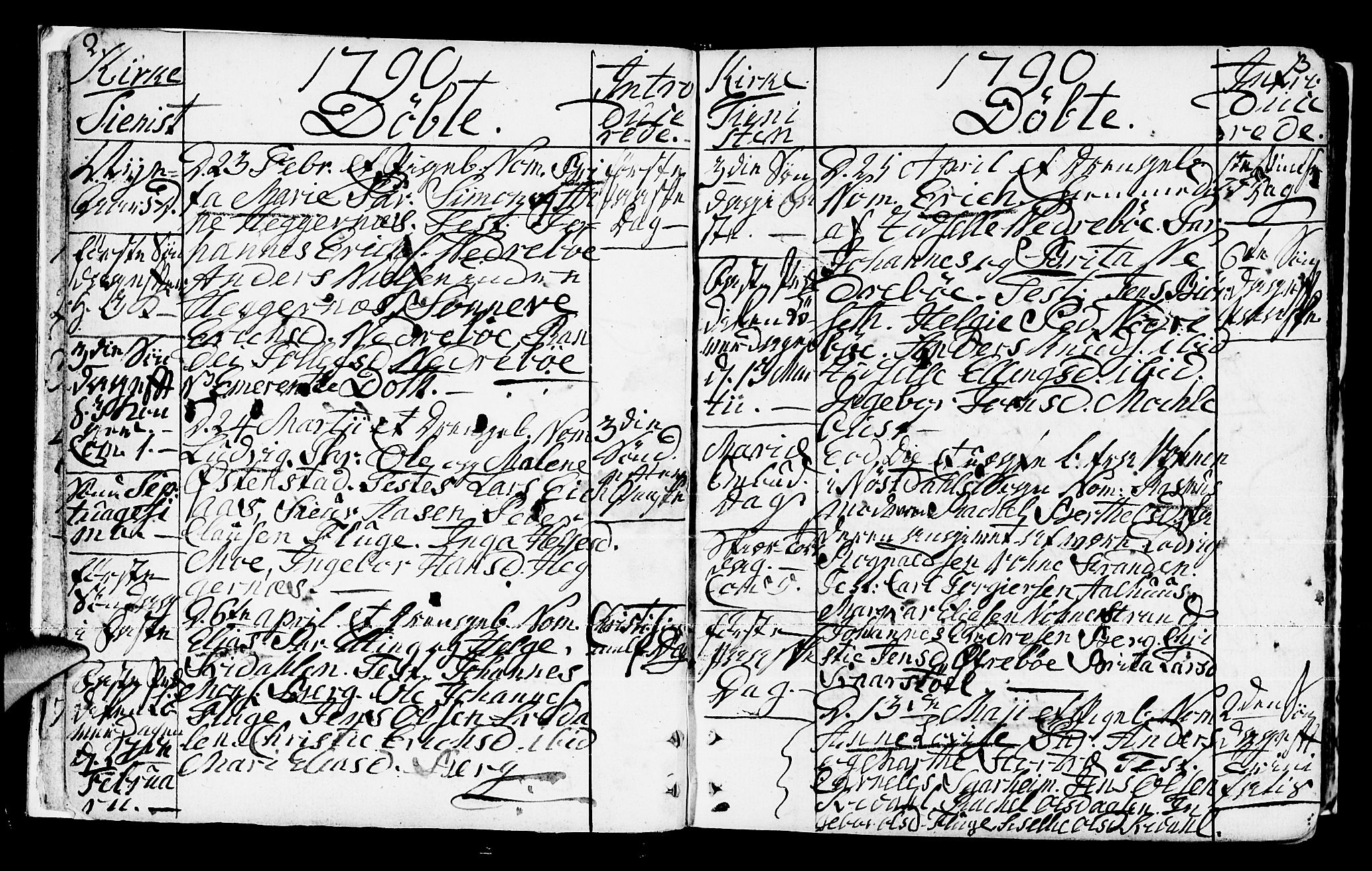 Jølster sokneprestembete, SAB/A-80701/H/Haa/Haaa/L0005: Parish register (official) no. A 5, 1790-1821, p. 2-3