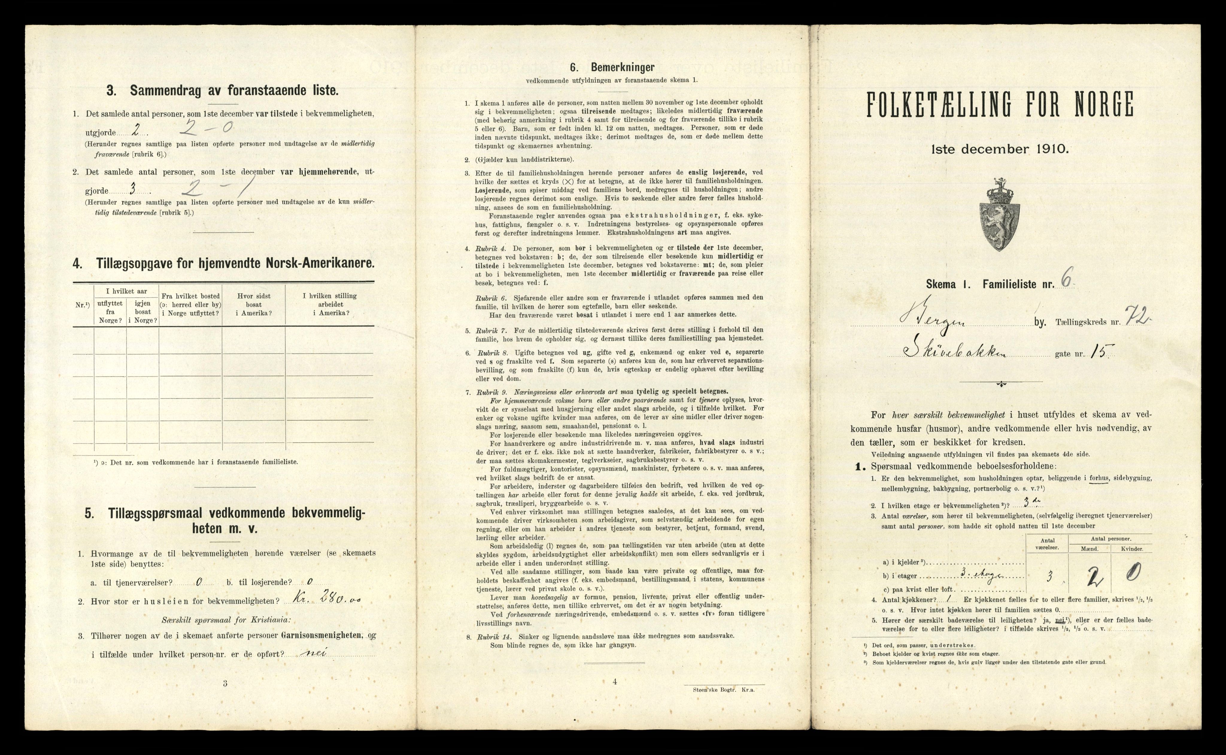 RA, 1910 census for Bergen, 1910, p. 25279