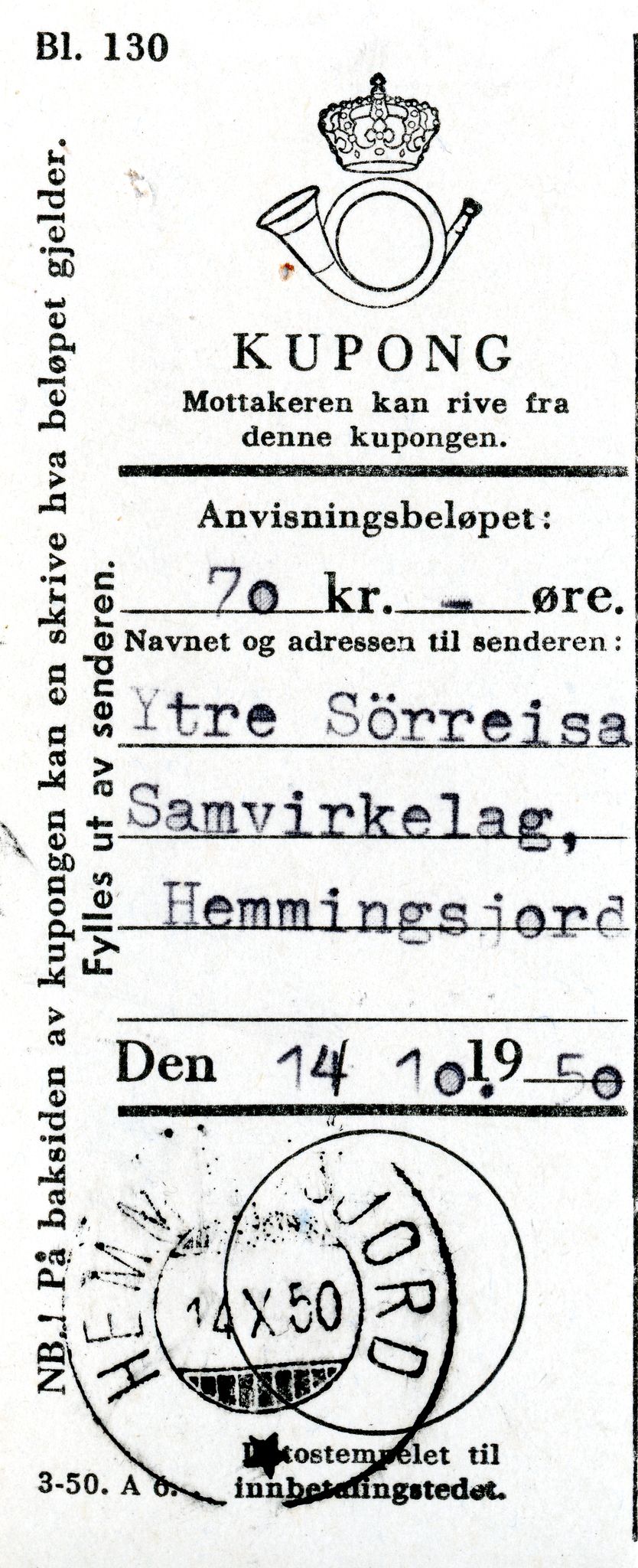 Vardø Fiskersamvirkelag, VAMU/A-0037/D/Da/L0004: Korrespondanse Ko-Ma, 1945-1950