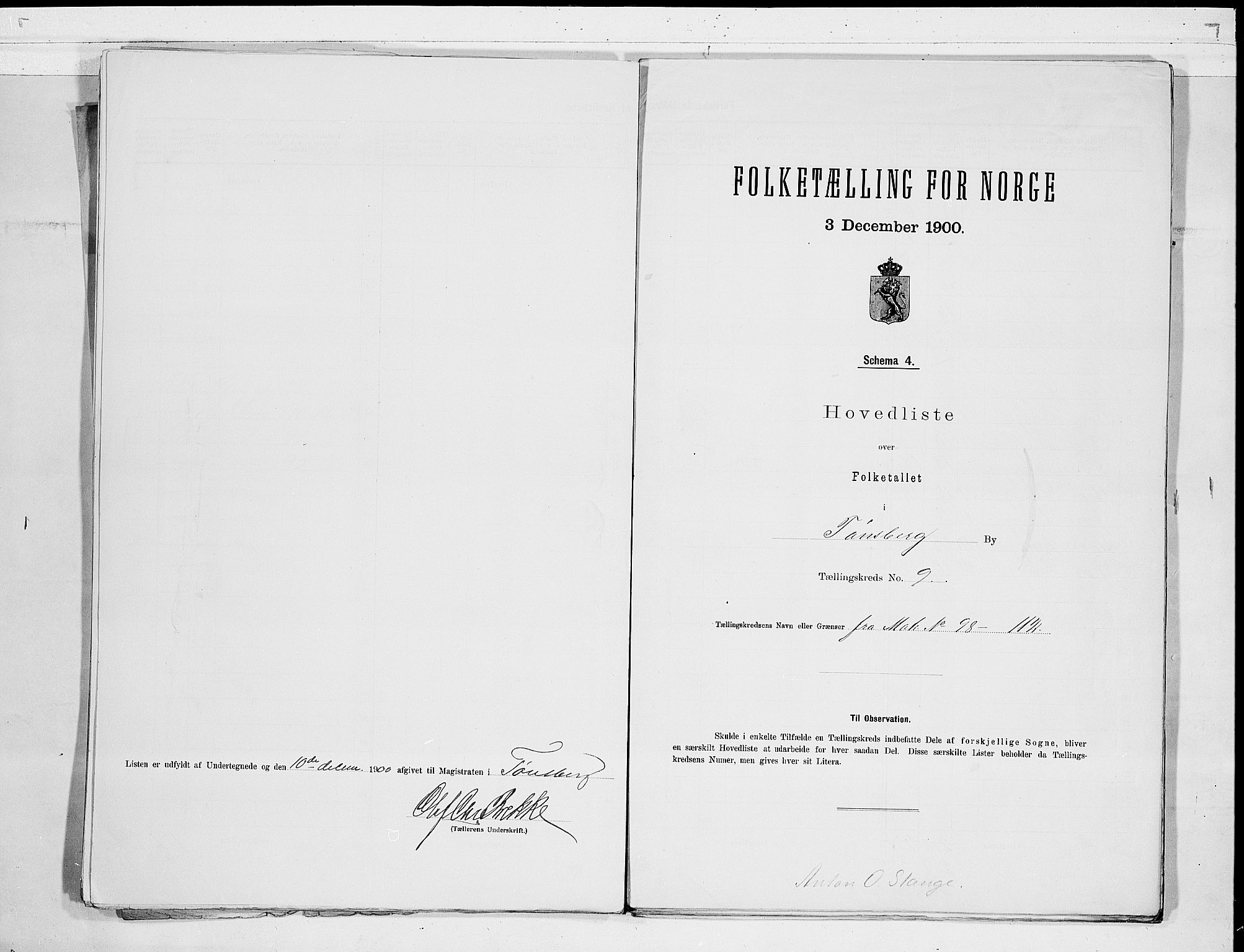 RA, 1900 census for Tønsberg, 1900, p. 20