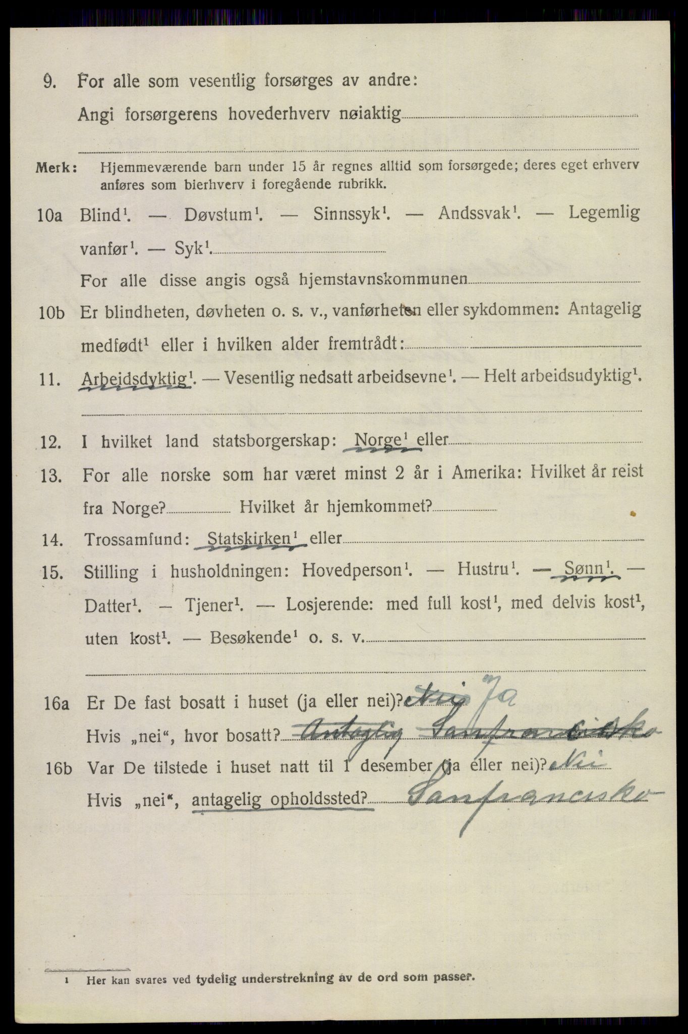SAKO, 1920 census for Eidanger, 1920, p. 2023