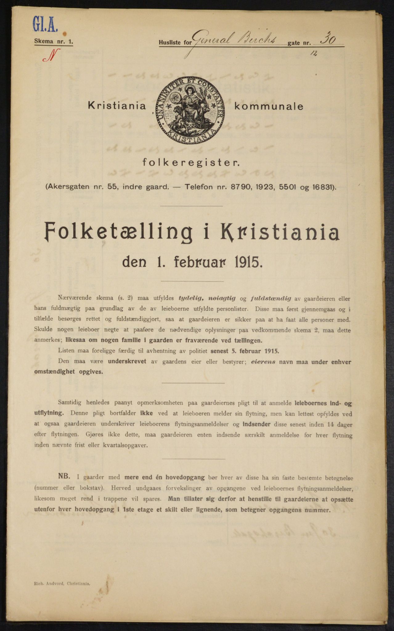 OBA, Municipal Census 1915 for Kristiania, 1915, p. 28721