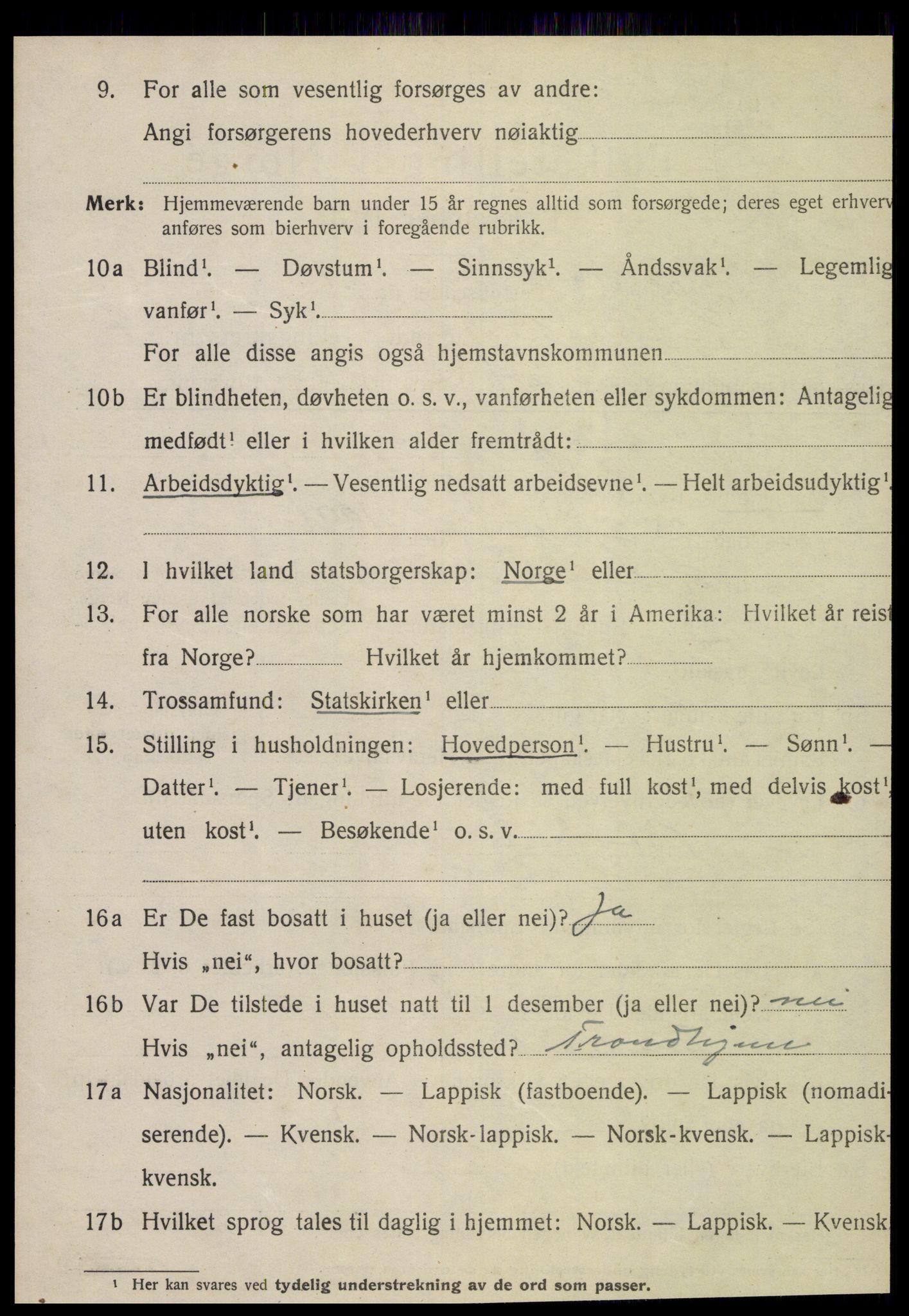 SAT, 1920 census for Leksvik, 1920, p. 6349