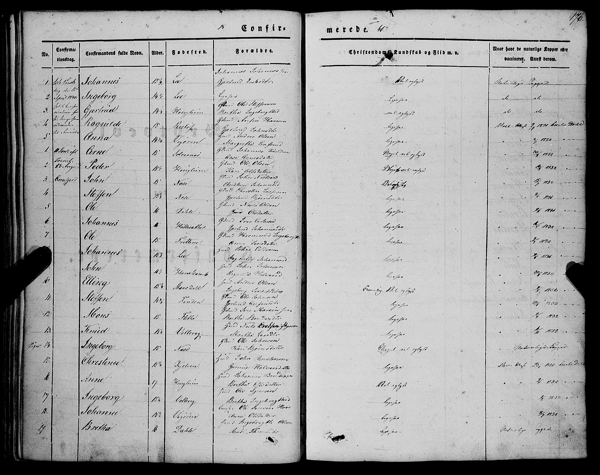 Vik sokneprestembete, SAB/A-81501: Parish register (official) no. A 8, 1846-1865, p. 176