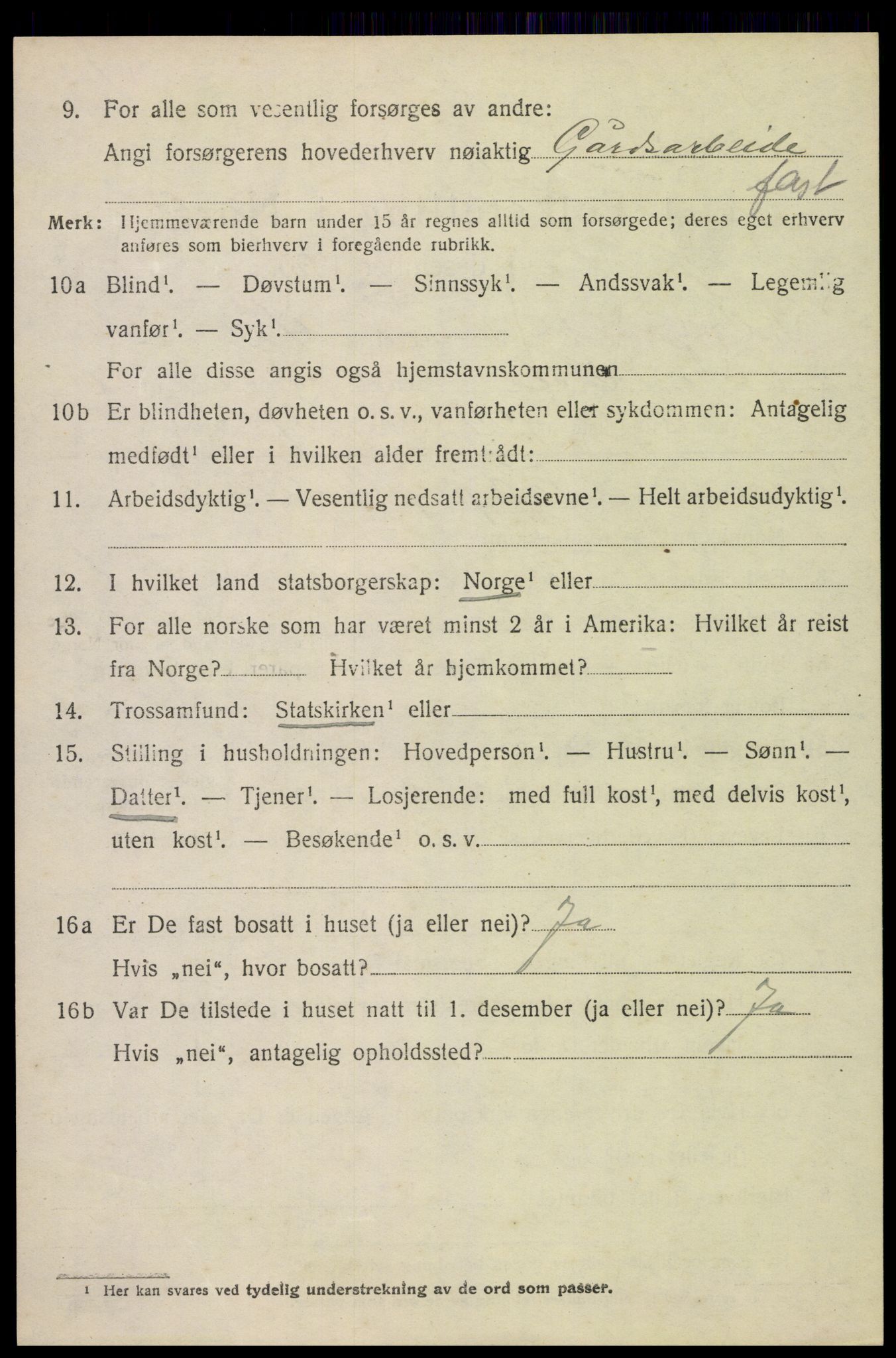 SAH, 1920 census for Nord-Odal, 1920, p. 7088