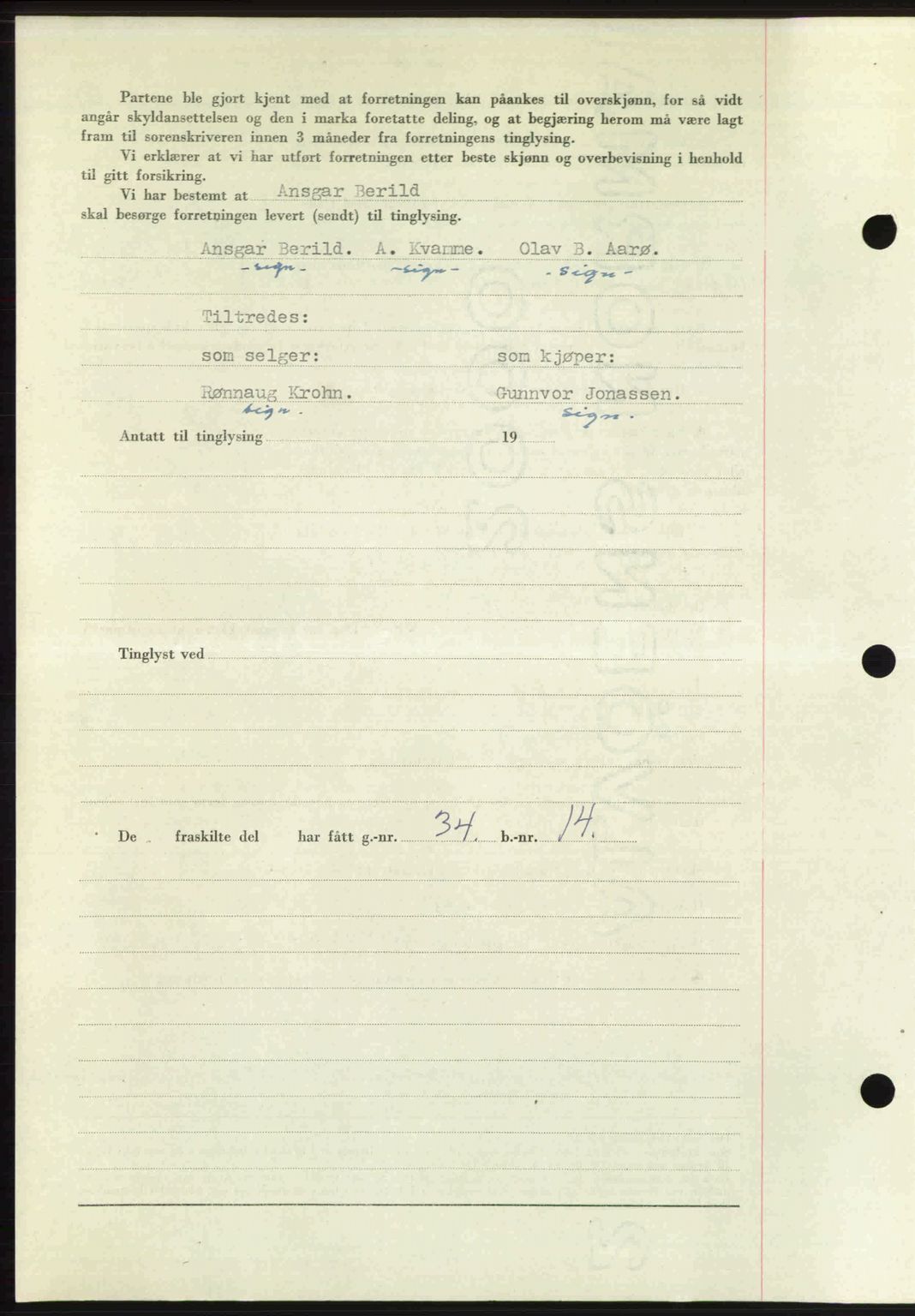 Romsdal sorenskriveri, AV/SAT-A-4149/1/2/2C: Mortgage book no. A31, 1949-1949, Diary no: : 3018/1949