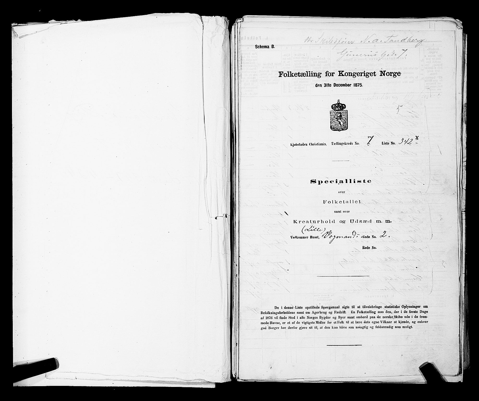 RA, 1875 census for 0301 Kristiania, 1875, p. 1020