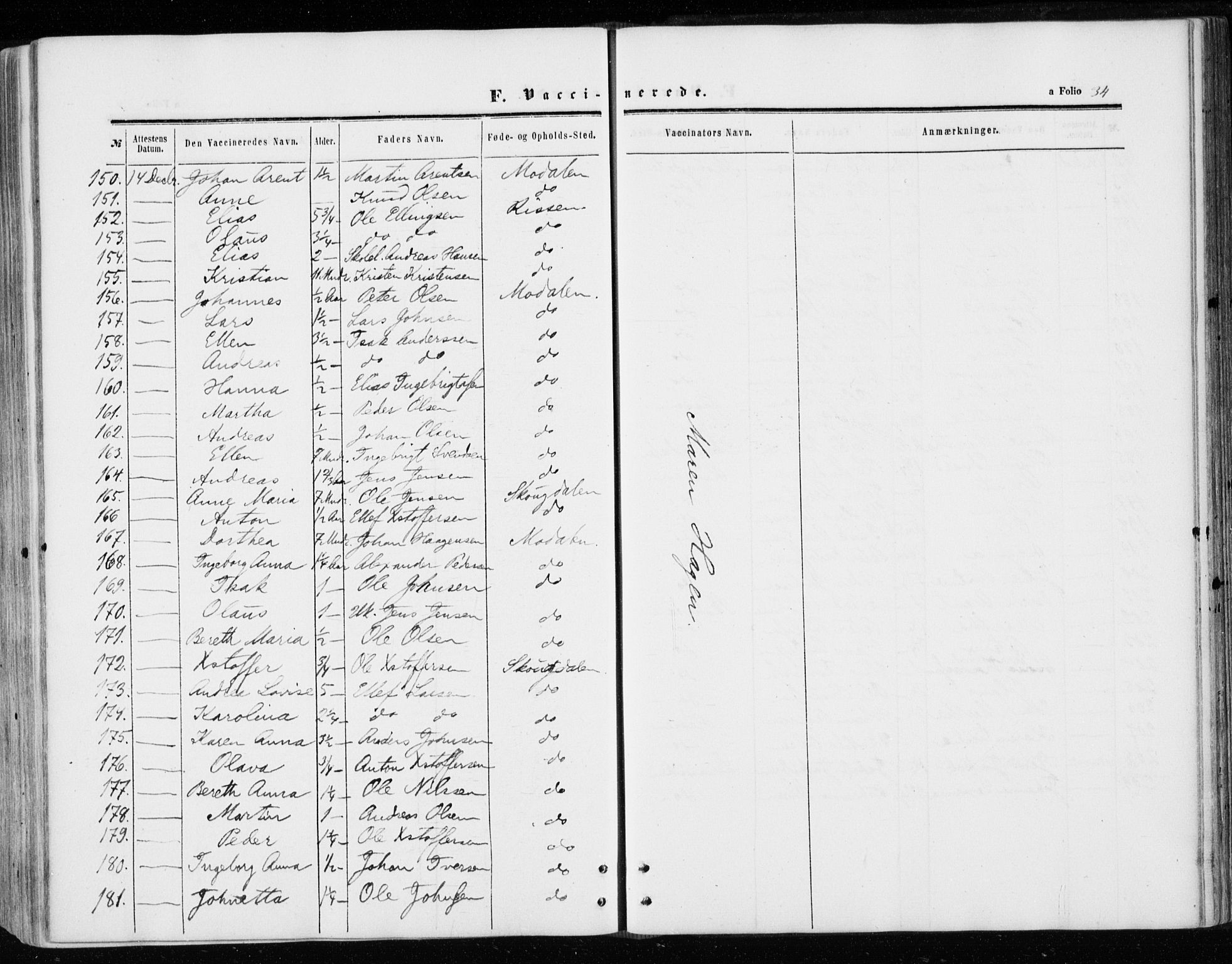 Ministerialprotokoller, klokkerbøker og fødselsregistre - Sør-Trøndelag, SAT/A-1456/646/L0612: Parish register (official) no. 646A10, 1858-1869, p. 34