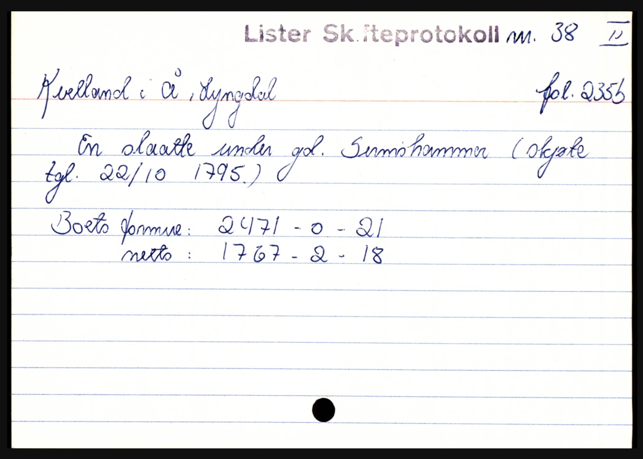 Lister sorenskriveri, AV/SAK-1221-0003/H, p. 21227