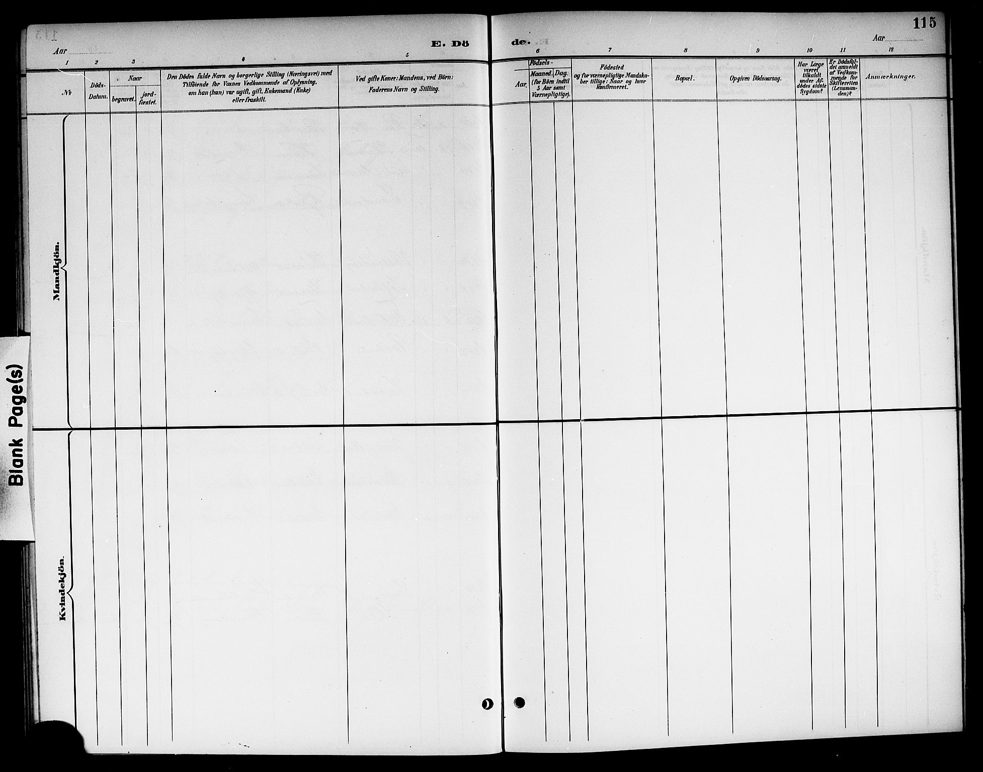 Kviteseid kirkebøker, AV/SAKO-A-276/G/Gc/L0001: Parish register (copy) no. III 1, 1893-1916, p. 115