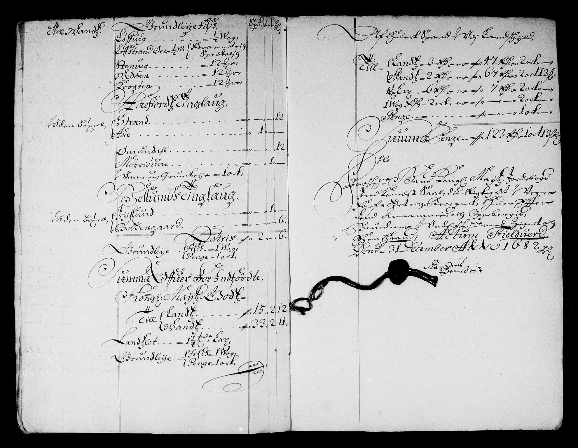 Rentekammeret inntil 1814, Reviderte regnskaper, Stiftamtstueregnskaper, Trondheim stiftamt og Nordland amt, AV/RA-EA-6044/R/Rg/L0067: Trondheim stiftamt og Nordland amt, 1682