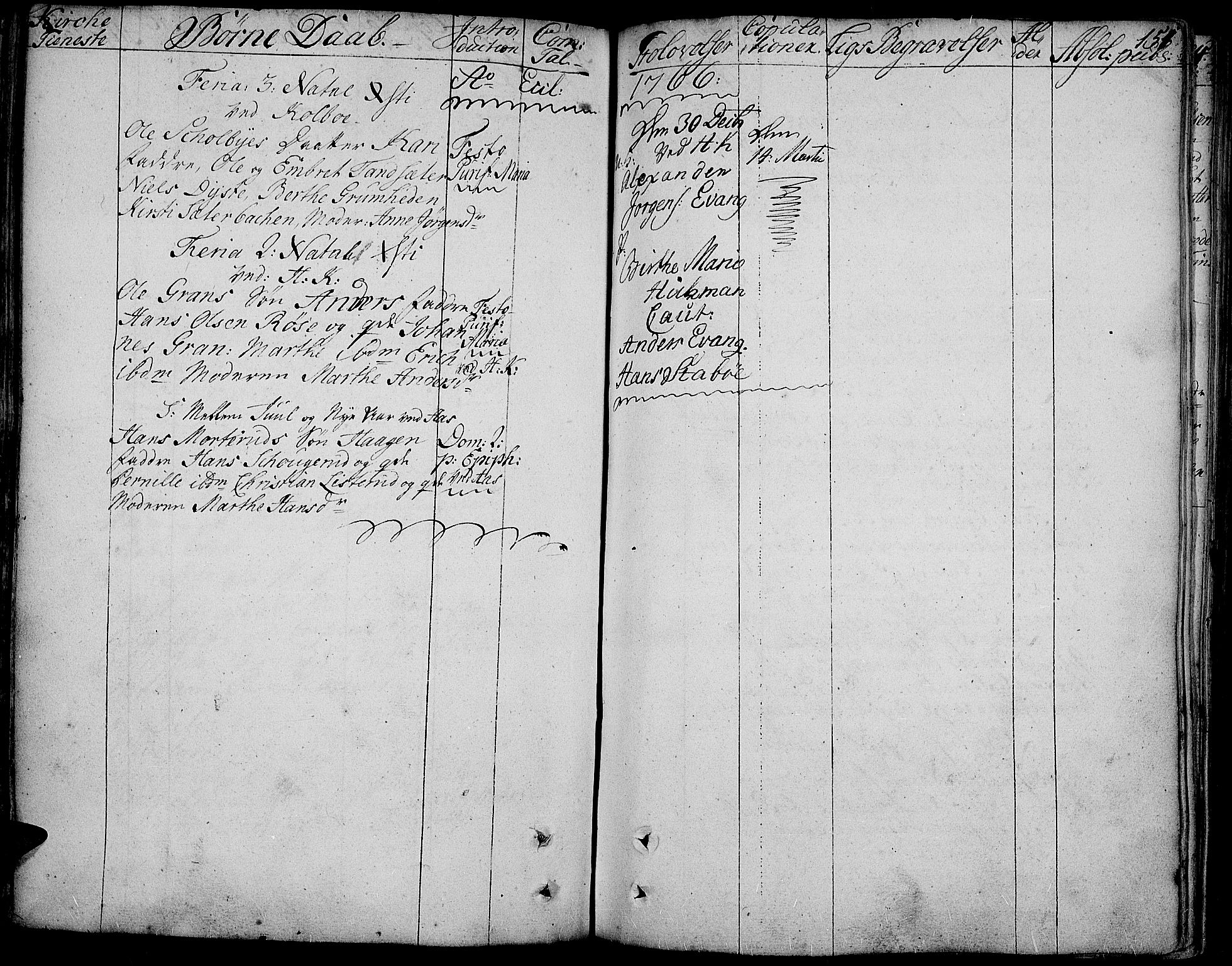 Toten prestekontor, SAH/PREST-102/H/Ha/Haa/L0005: Parish register (official) no. 5, 1761-1772, p. 151