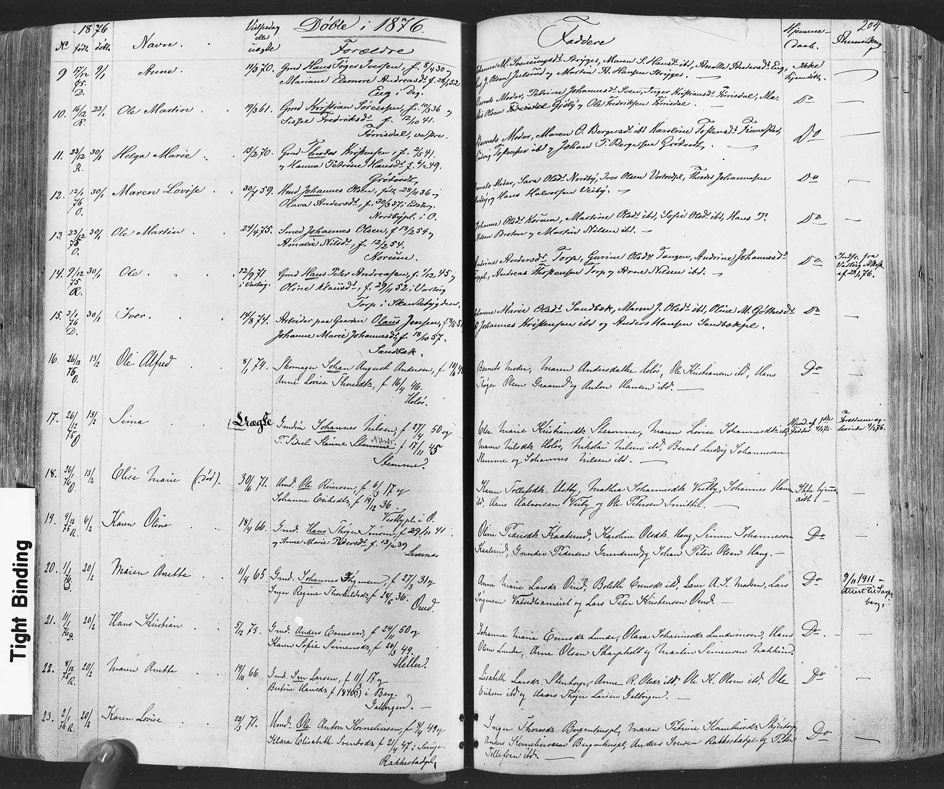 Rakkestad prestekontor Kirkebøker, SAO/A-2008/F/Fa/L0011: Parish register (official) no. I 11, 1862-1877, p. 204