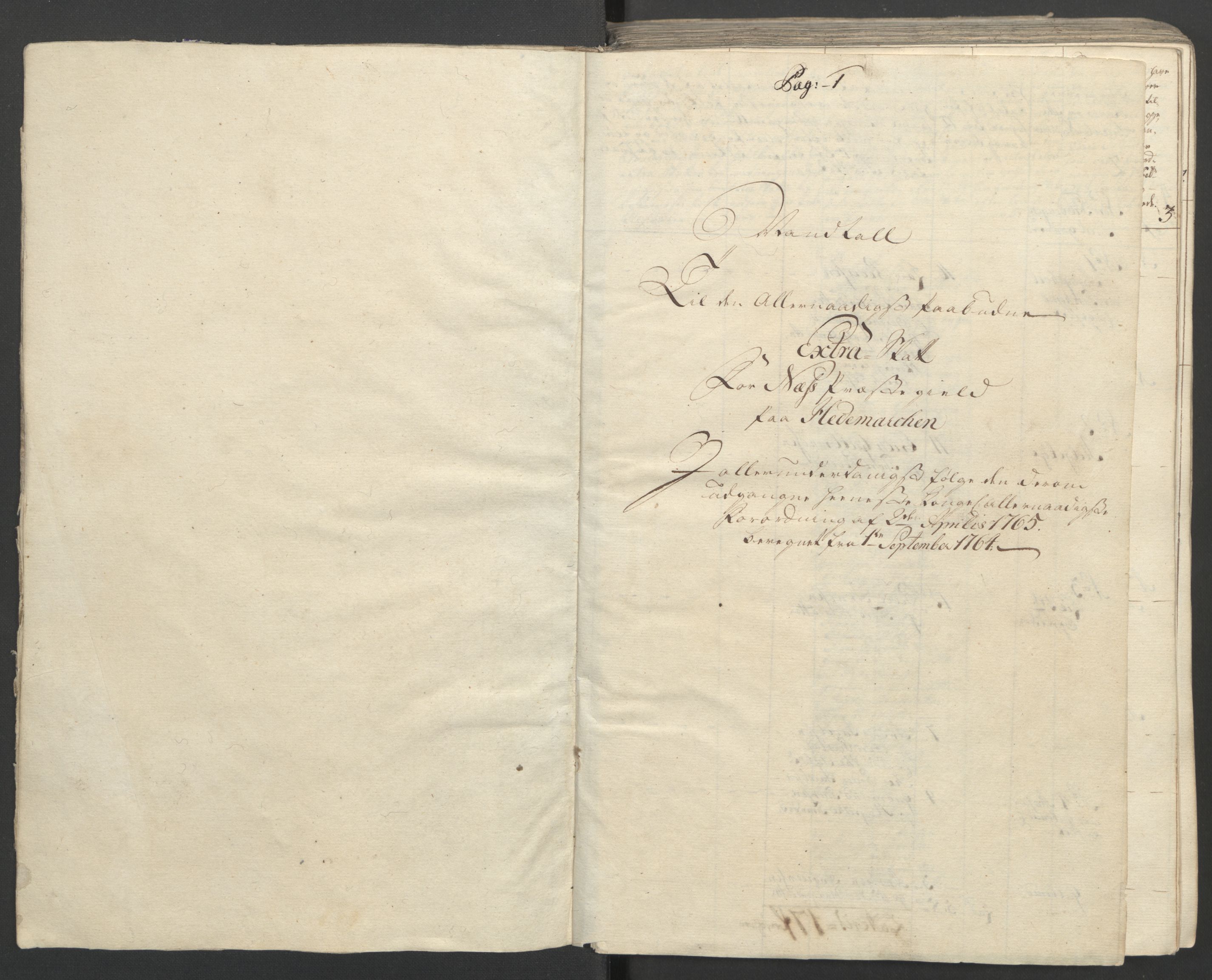 Rentekammeret inntil 1814, Reviderte regnskaper, Fogderegnskap, RA/EA-4092/R16/L1148: Ekstraskatten Hedmark, 1764, p. 4