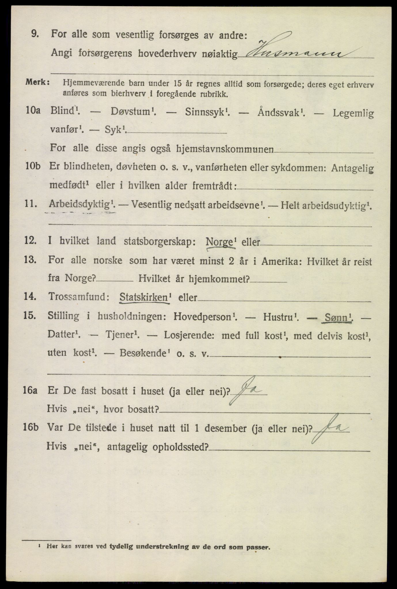 SAH, 1920 census for Vardal, 1920, p. 13142