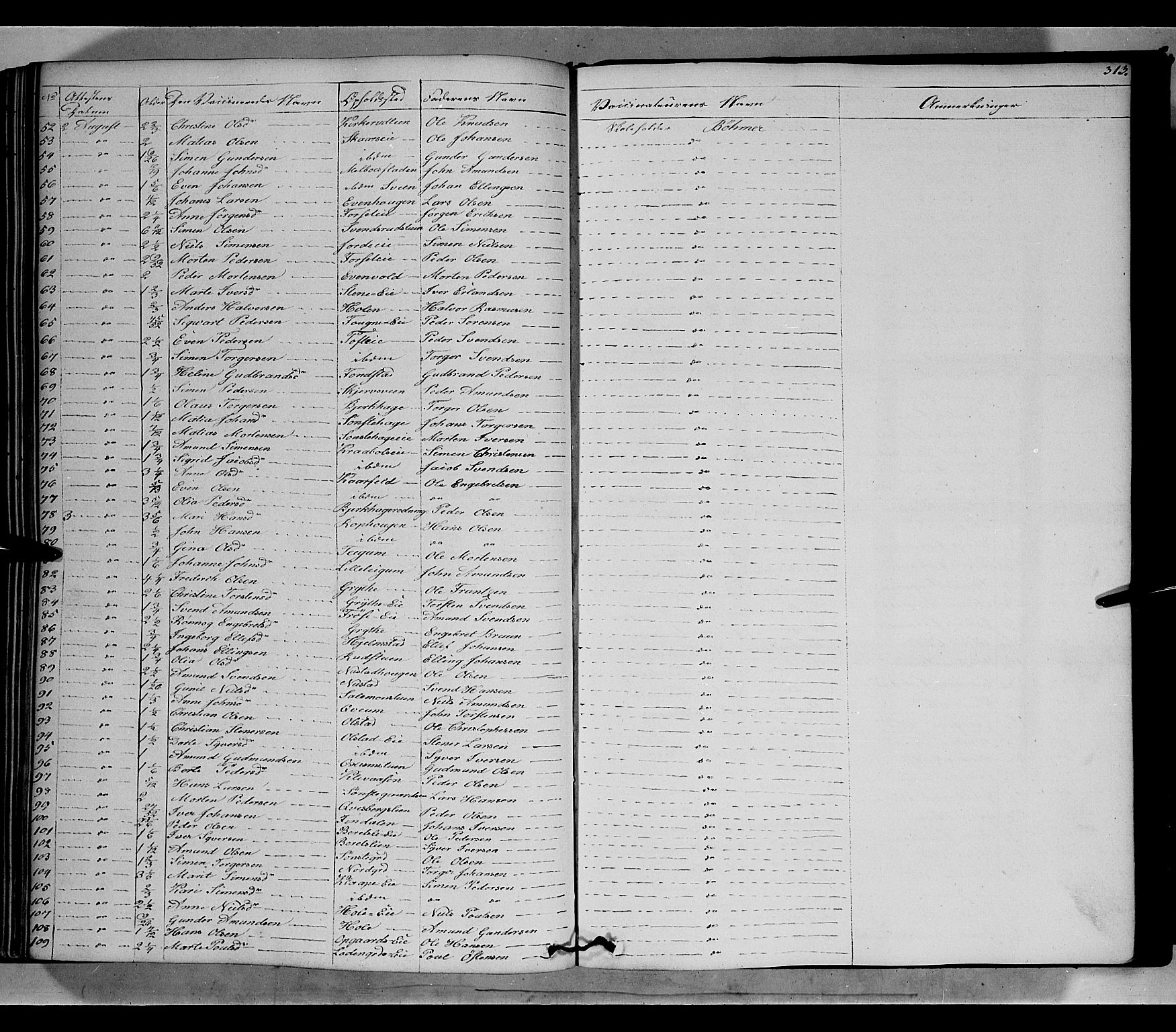 Gausdal prestekontor, SAH/PREST-090/H/Ha/Haa/L0007: Parish register (official) no. 7, 1840-1850, p. 313