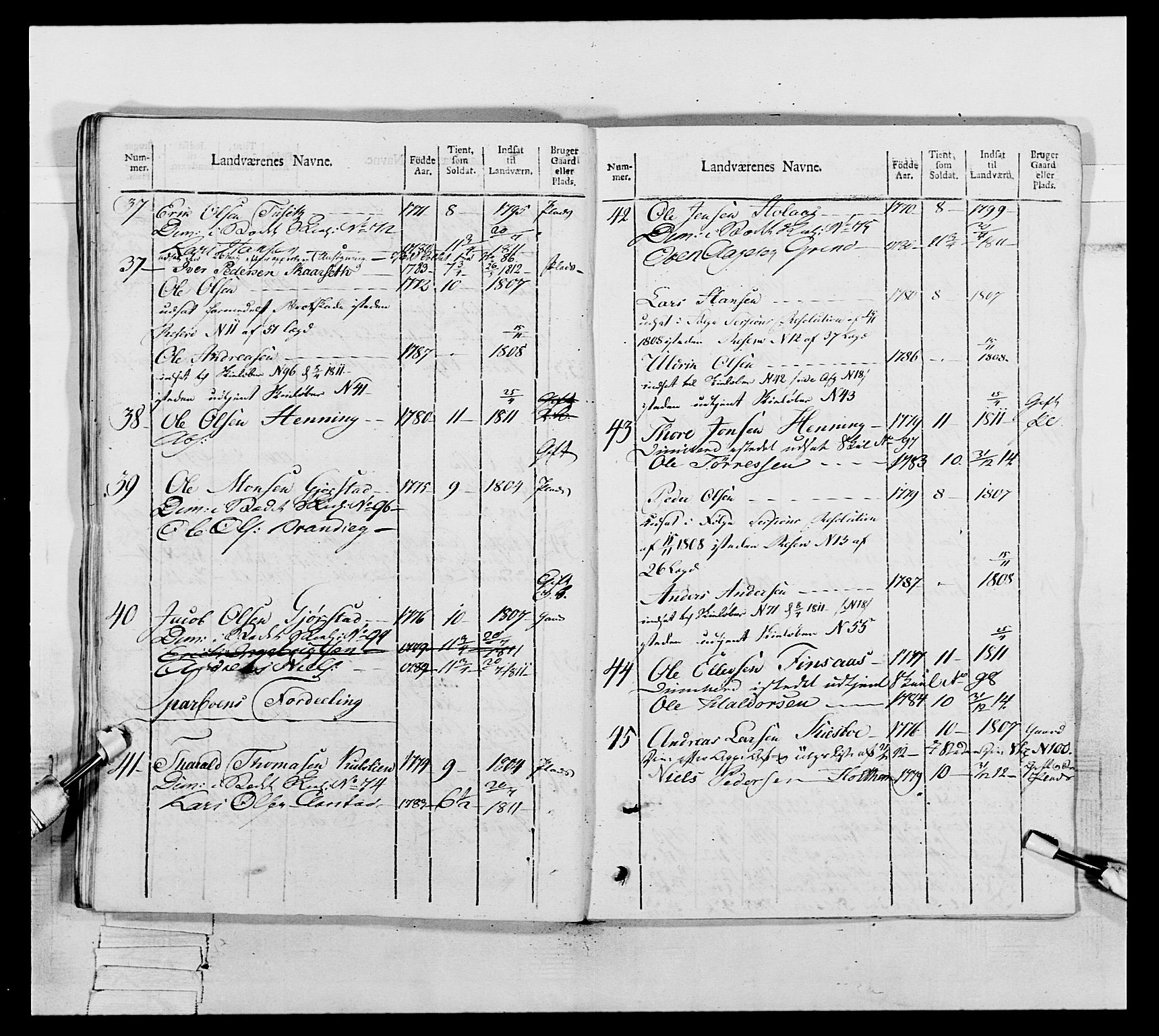 Generalitets- og kommissariatskollegiet, Det kongelige norske kommissariatskollegium, AV/RA-EA-5420/E/Eh/L0075c: 1. Trondheimske nasjonale infanteriregiment, 1811, p. 279