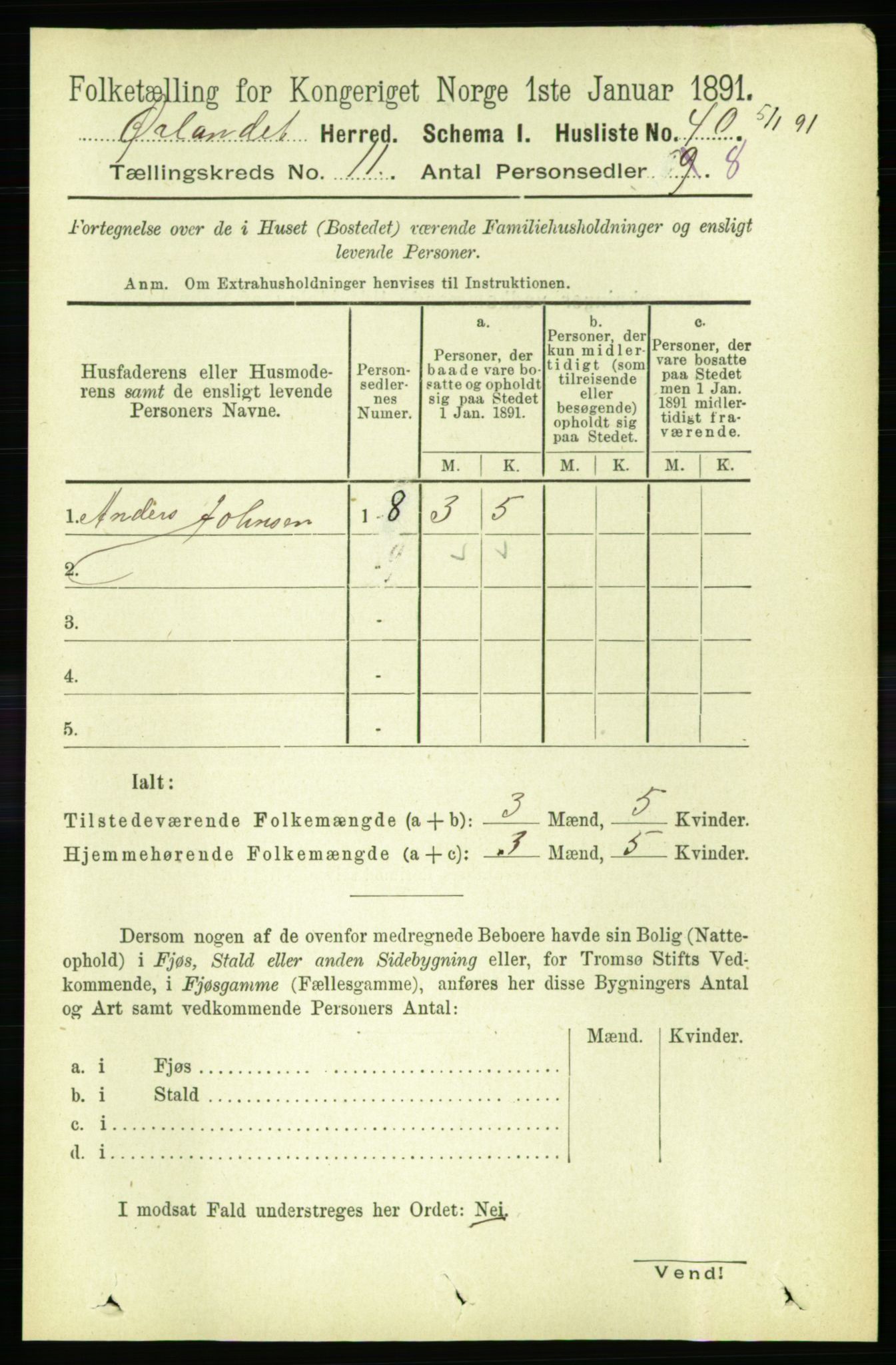 RA, 1891 census for 1621 Ørland, 1891, p. 4893