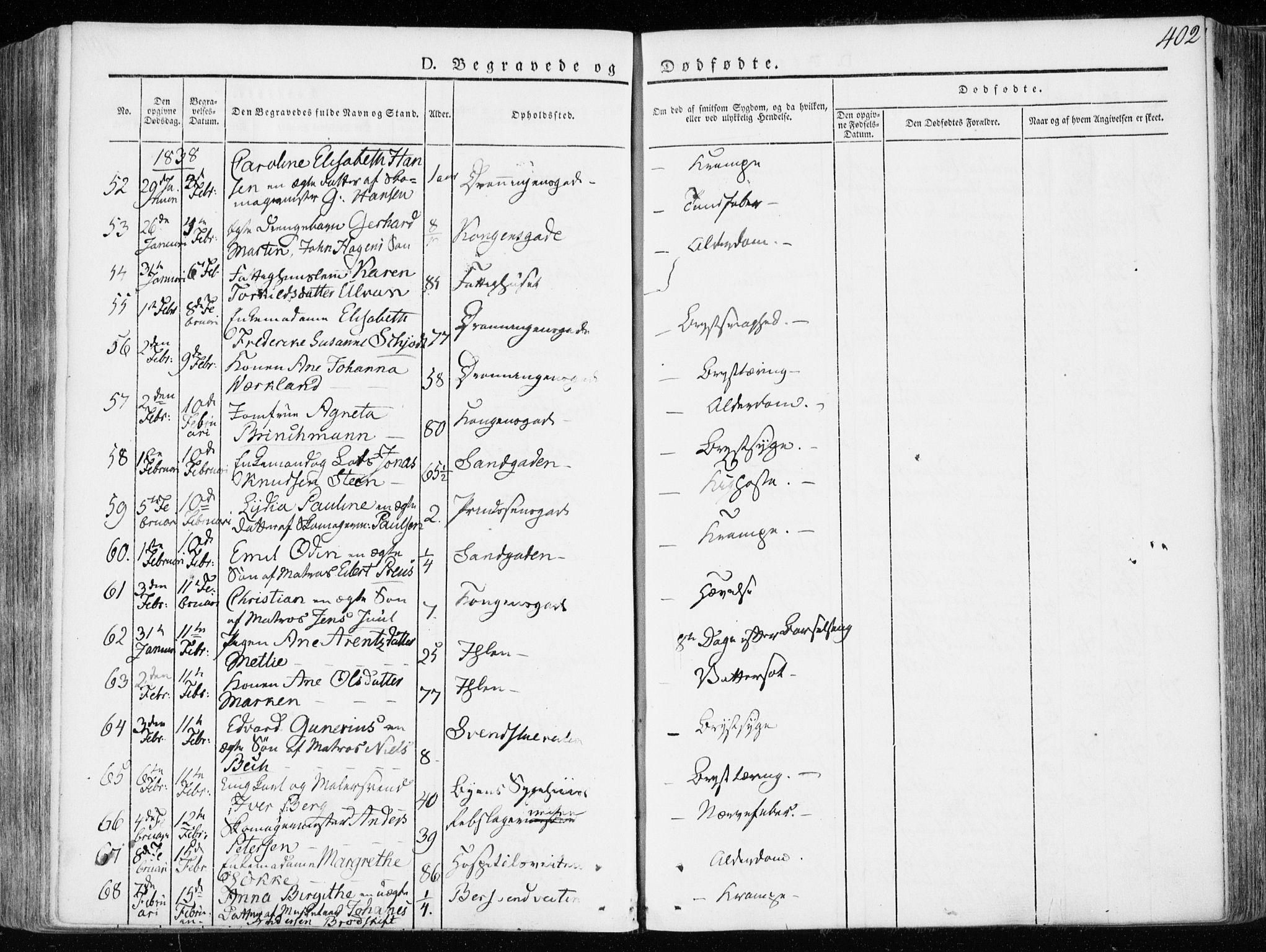 Ministerialprotokoller, klokkerbøker og fødselsregistre - Sør-Trøndelag, AV/SAT-A-1456/601/L0047: Parish register (official) no. 601A15, 1831-1839, p. 402