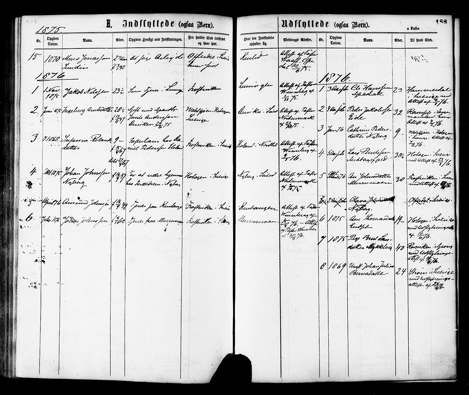 Ministerialprotokoller, klokkerbøker og fødselsregistre - Nord-Trøndelag, AV/SAT-A-1458/755/L0493: Parish register (official) no. 755A02, 1865-1881, p. 188