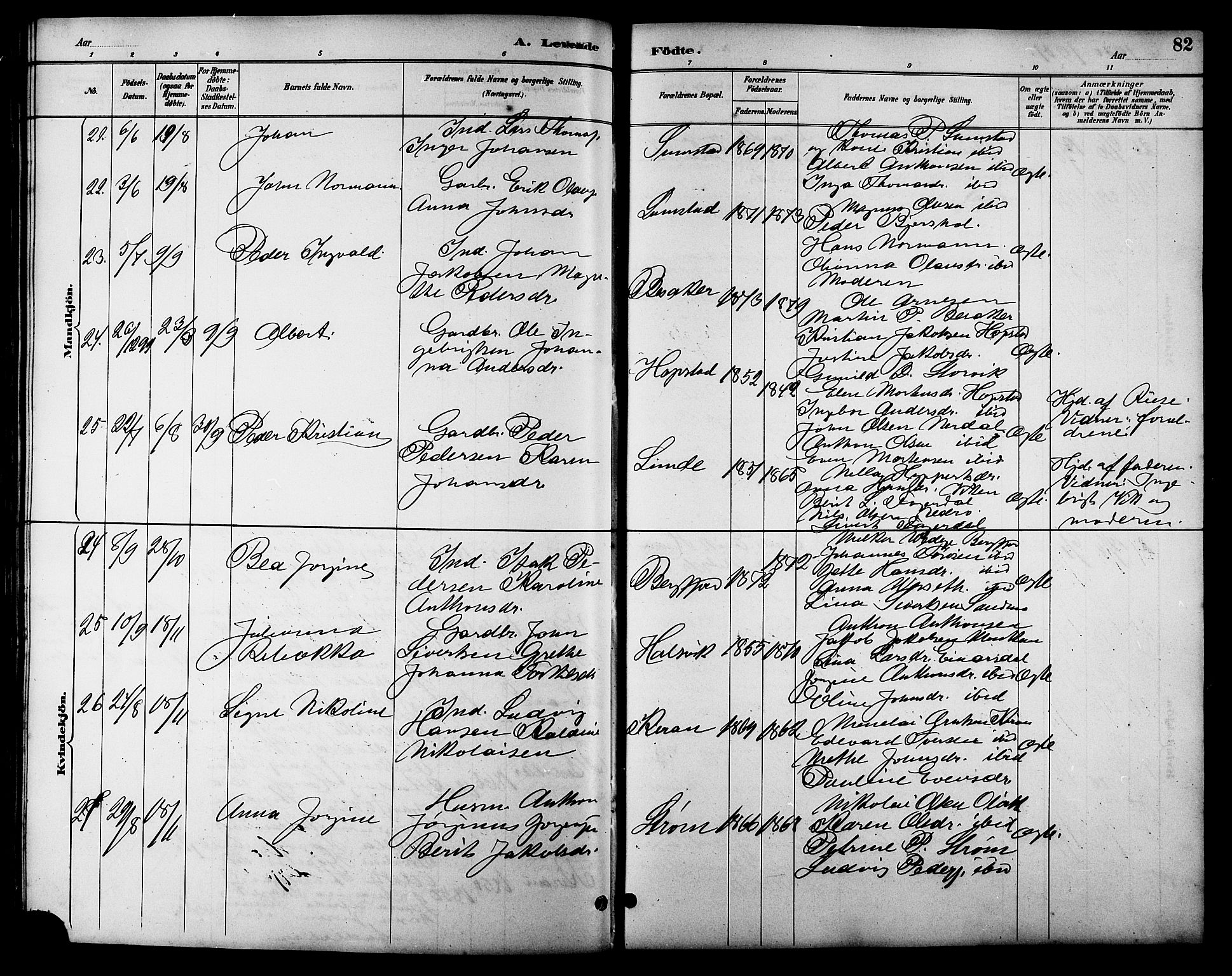 Ministerialprotokoller, klokkerbøker og fødselsregistre - Sør-Trøndelag, SAT/A-1456/657/L0716: Parish register (copy) no. 657C03, 1889-1904, p. 82