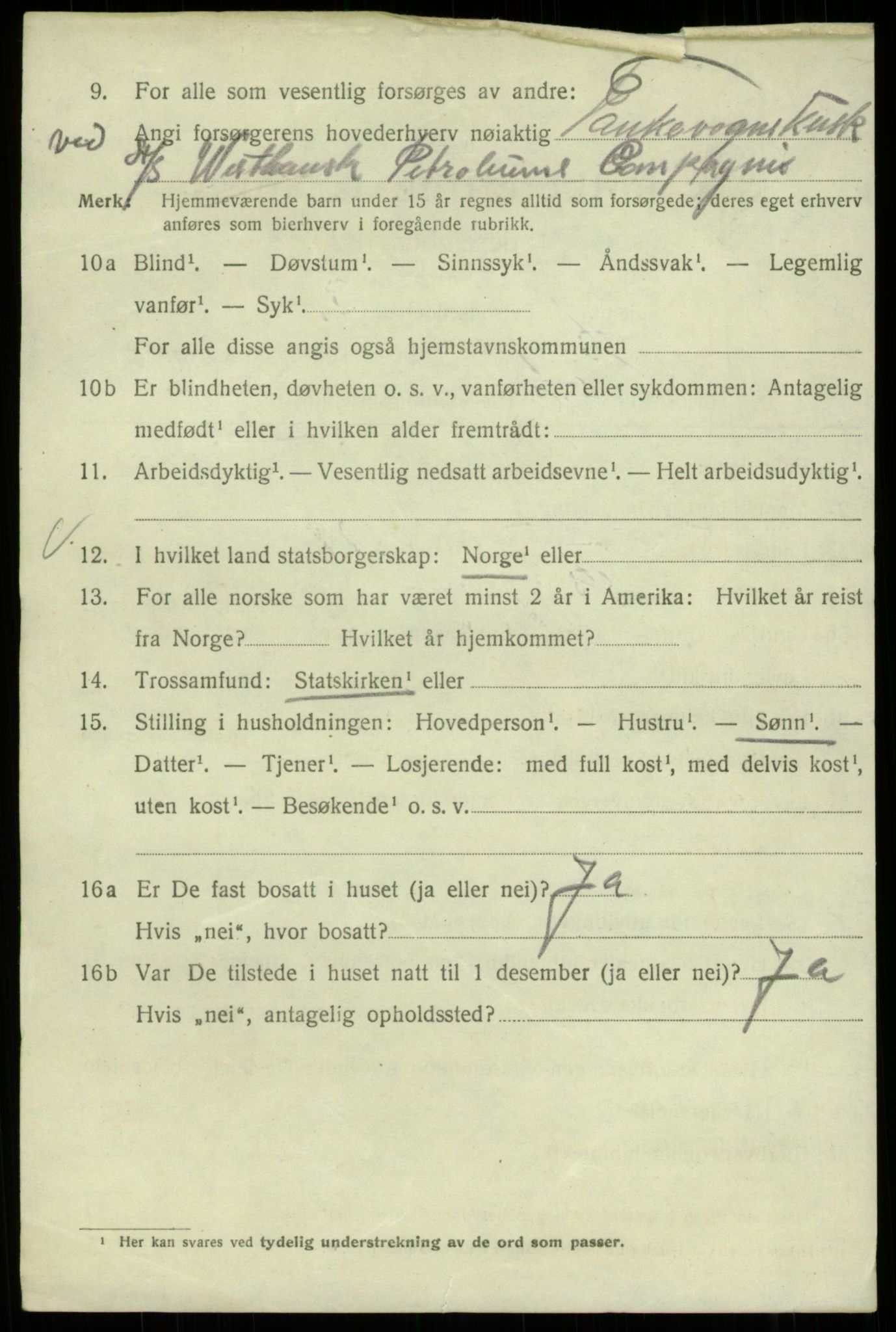 SAB, 1920 census for Bergen, 1920, p. 83323