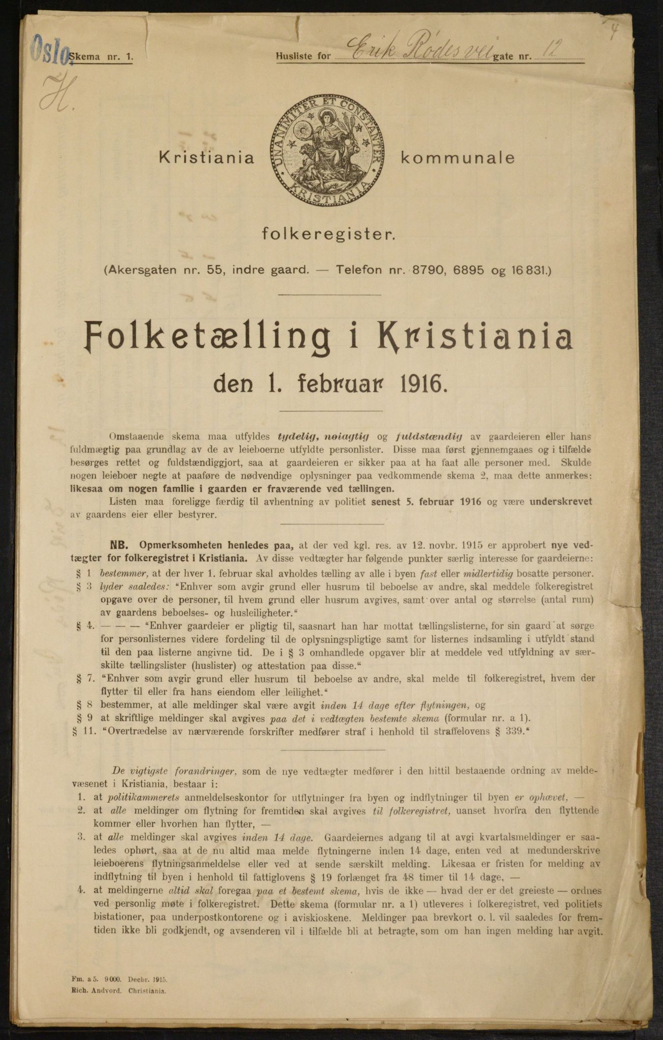 OBA, Municipal Census 1916 for Kristiania, 1916, p. 19776