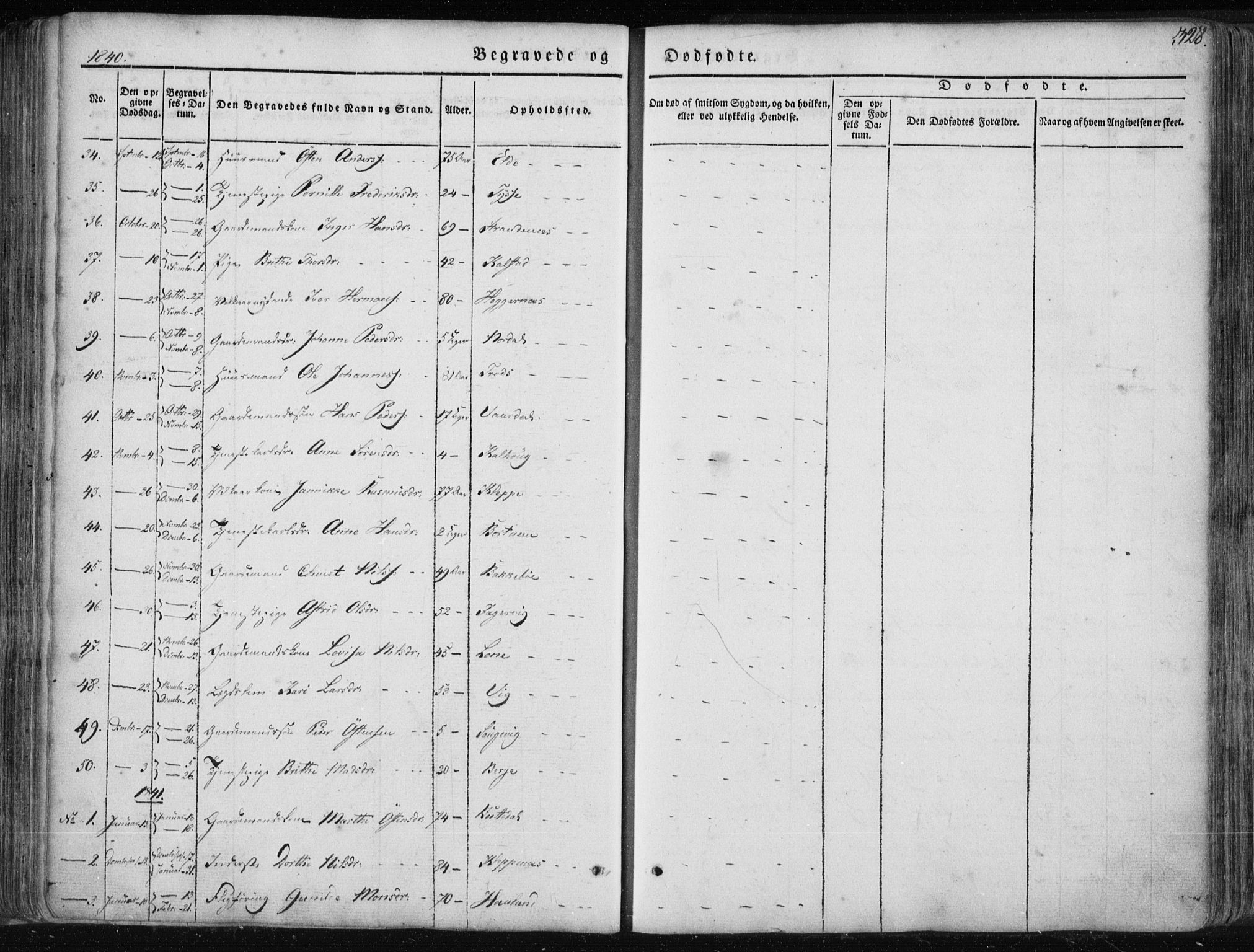 Fjaler sokneprestembete, SAB/A-79801/H/Haa/Haaa/L0006: Parish register (official) no. A 6, 1835-1884, p. 328