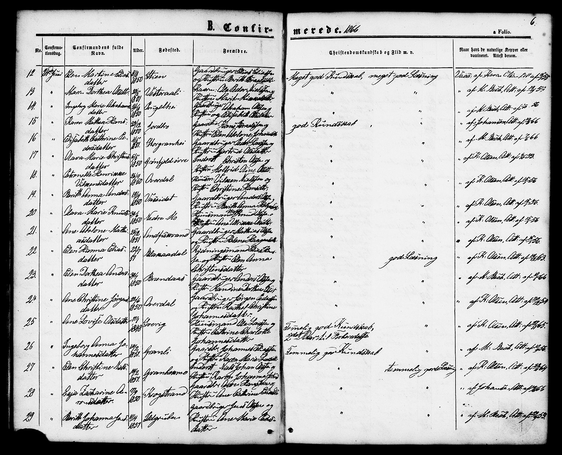 Ministerialprotokoller, klokkerbøker og fødselsregistre - Nordland, AV/SAT-A-1459/827/L0394: Parish register (official) no. 827A06, 1865-1886, p. 6