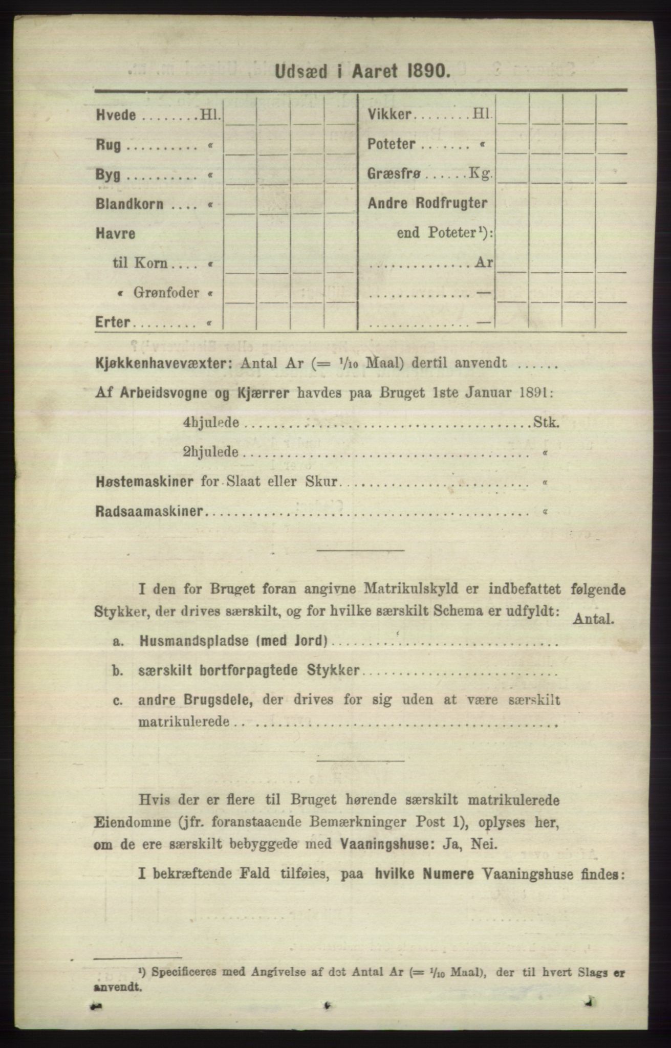 RA, 1891 census for 1246 Fjell, 1891, p. 4172