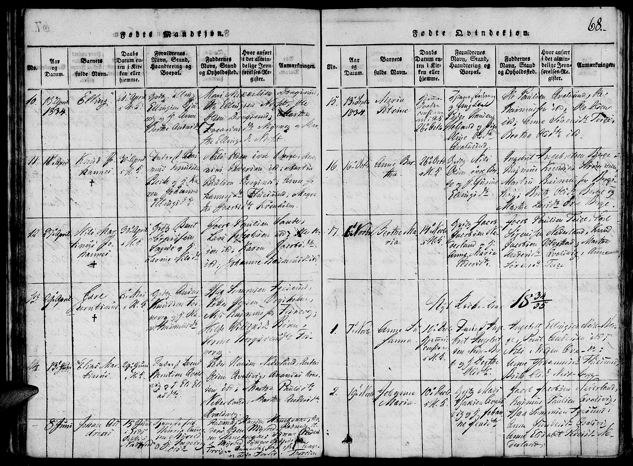 Ministerialprotokoller, klokkerbøker og fødselsregistre - Møre og Romsdal, AV/SAT-A-1454/507/L0069: Parish register (official) no. 507A04, 1816-1841, p. 68