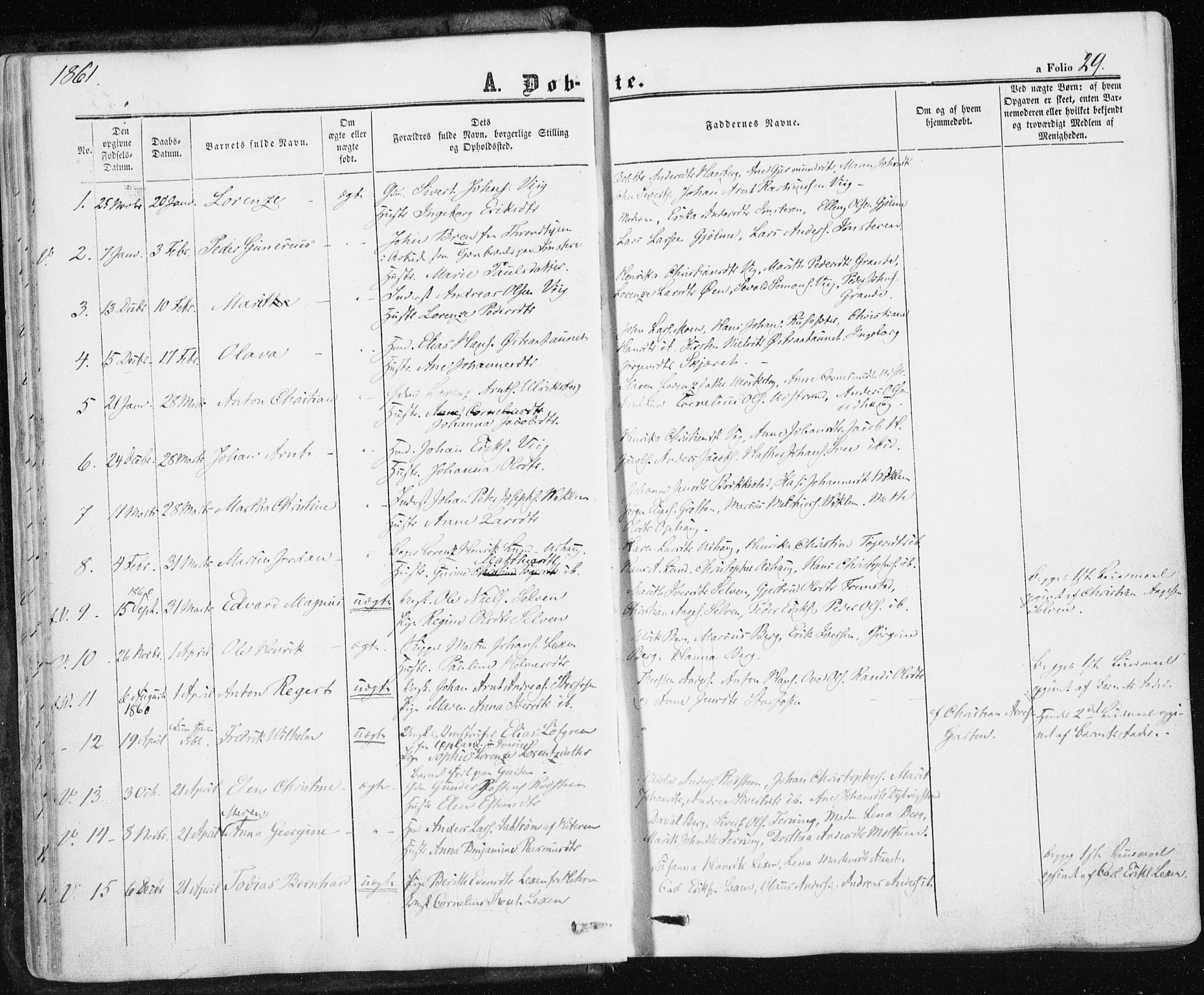 Ministerialprotokoller, klokkerbøker og fødselsregistre - Sør-Trøndelag, SAT/A-1456/659/L0737: Parish register (official) no. 659A07, 1857-1875, p. 29