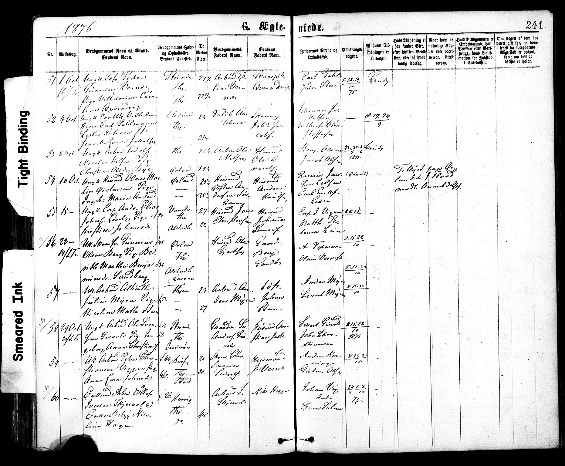 Ministerialprotokoller, klokkerbøker og fødselsregistre - Sør-Trøndelag, AV/SAT-A-1456/602/L0118: Parish register (official) no. 602A16, 1873-1879, p. 241