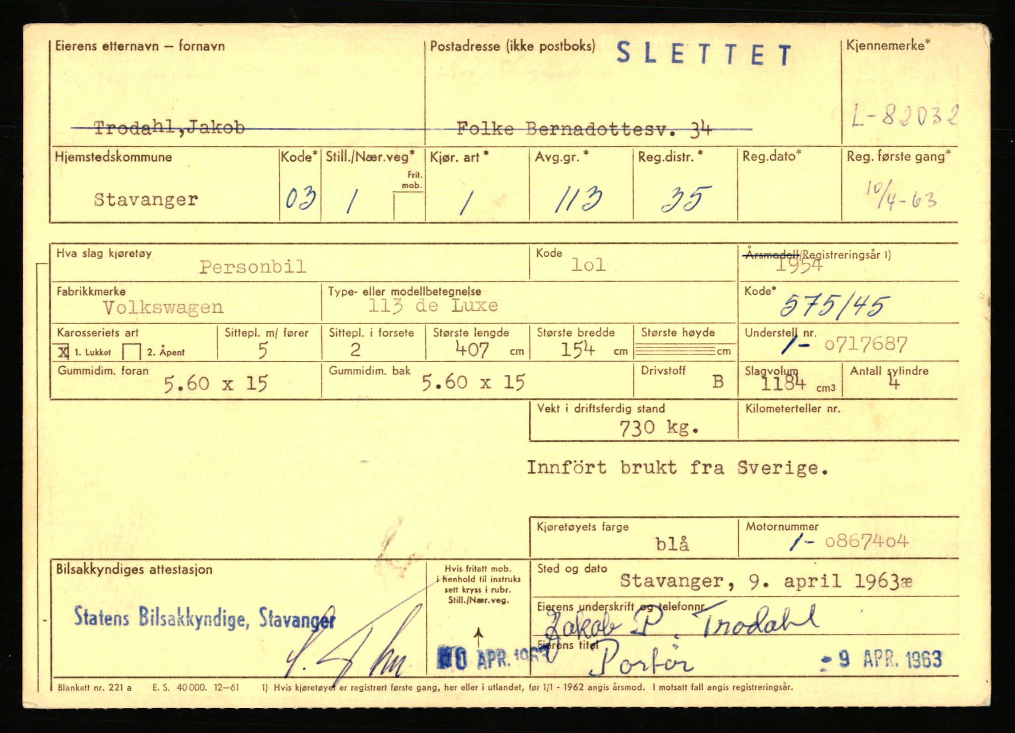 Stavanger trafikkstasjon, AV/SAST-A-101942/0/F/L0071: L-80500 - L-82199, 1930-1971, p. 2499