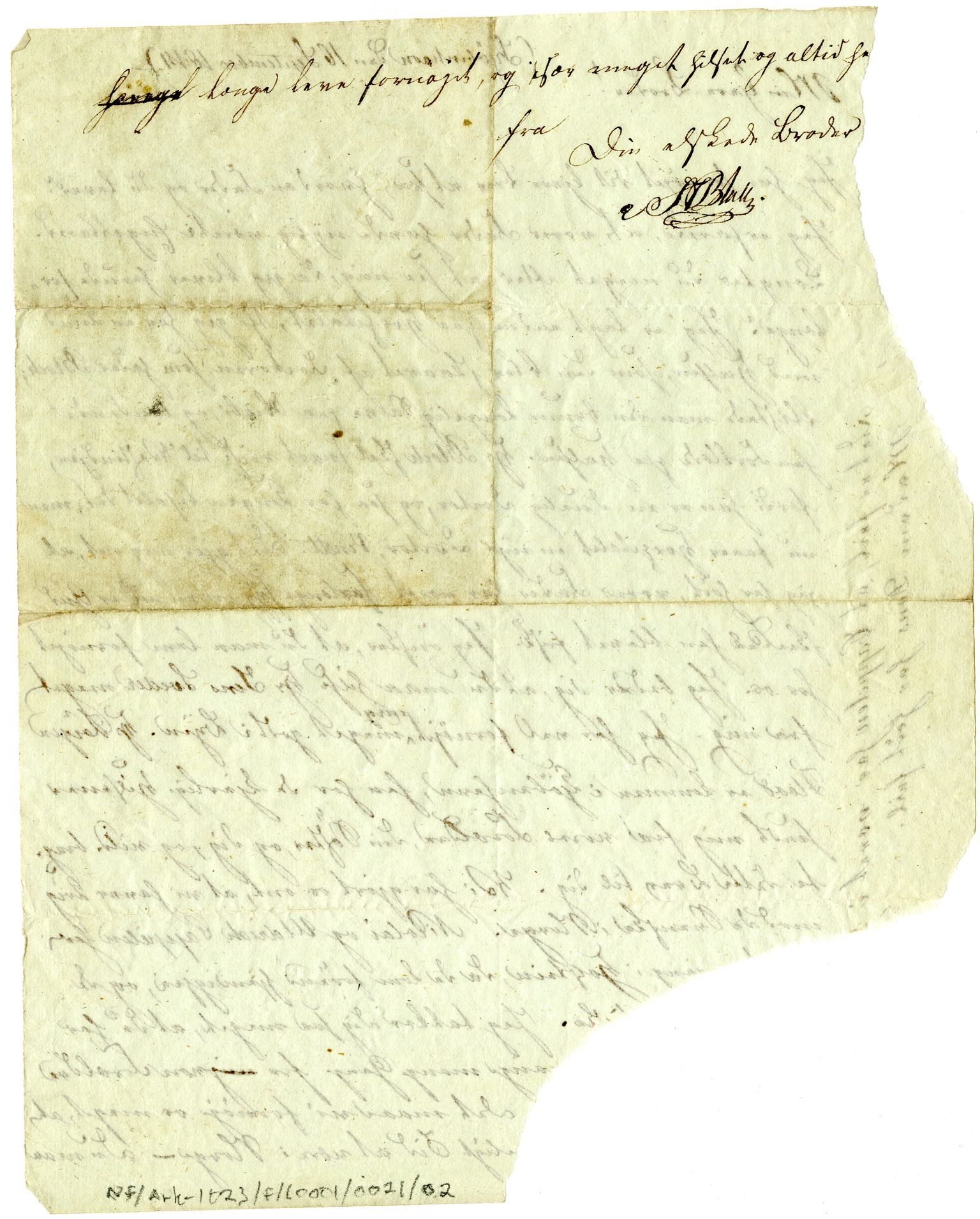 Diderik Maria Aalls brevsamling, NF/Ark-1023/F/L0001: D.M. Aalls brevsamling. A - B, 1738-1889, p. 256