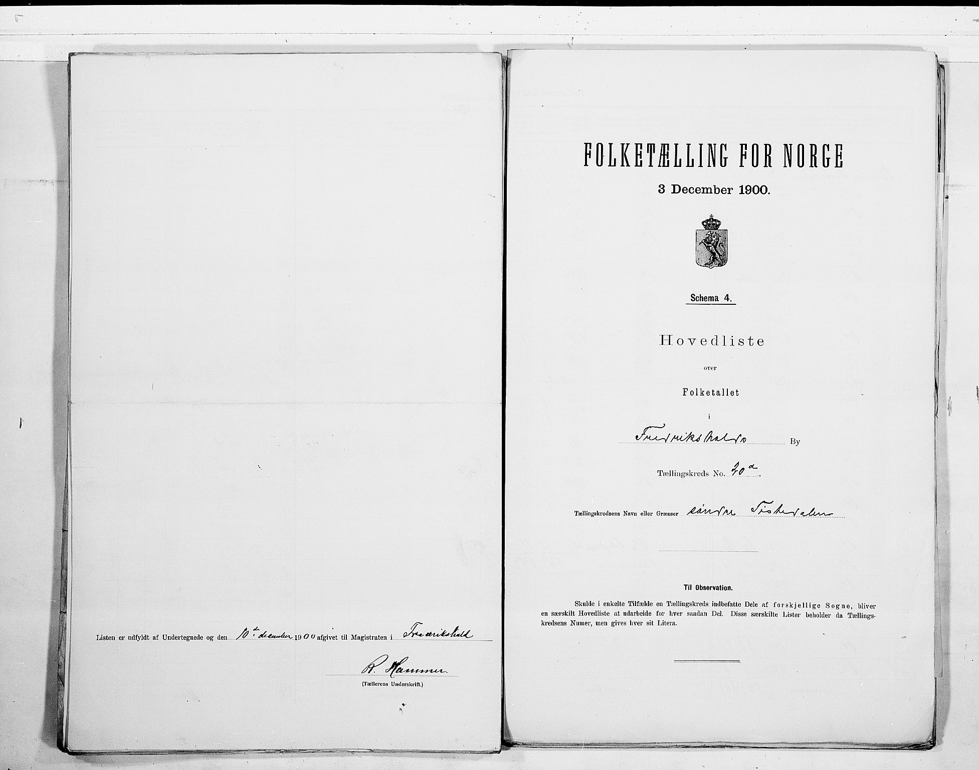 SAO, 1900 census for Fredrikshald, 1900, p. 51