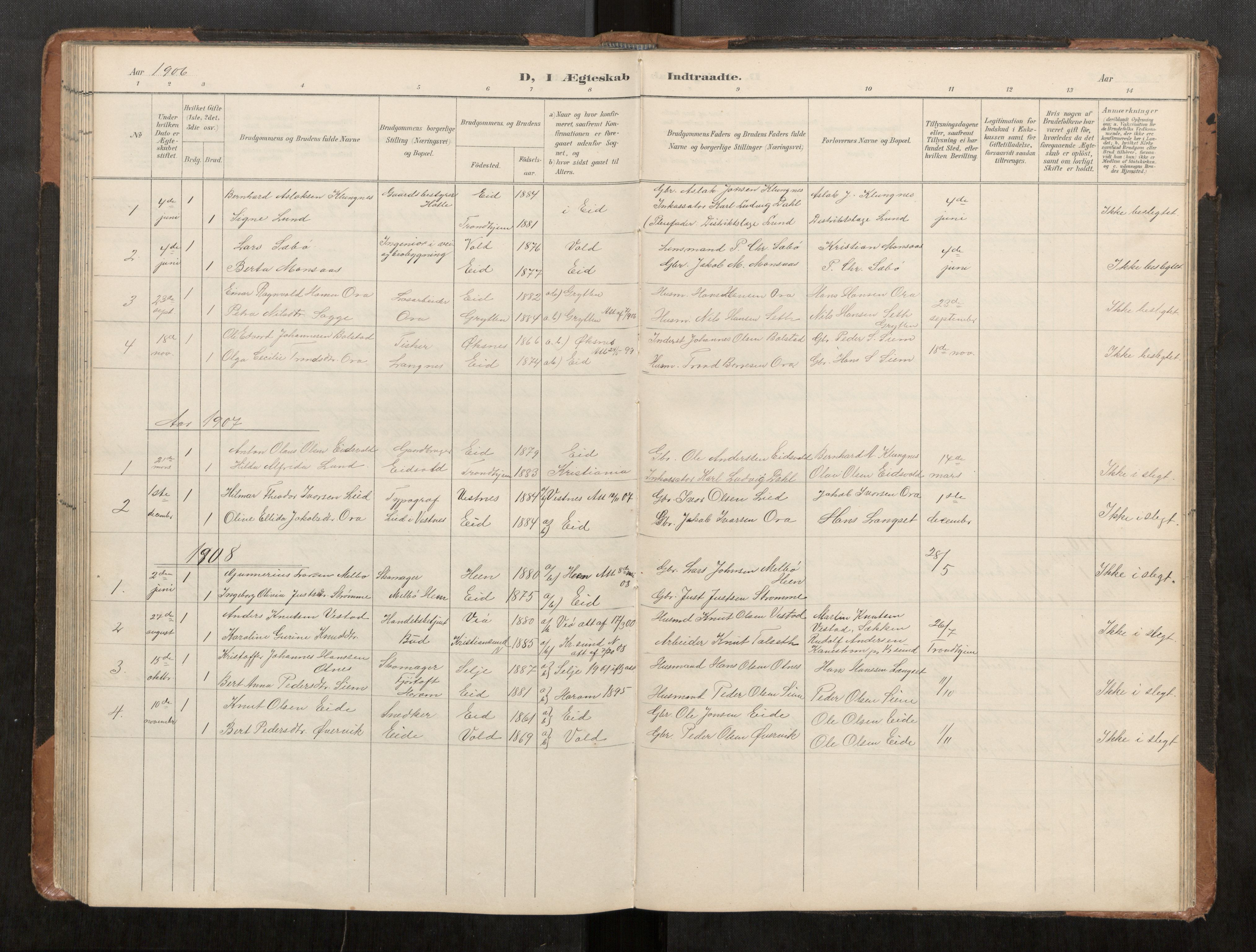 Ministerialprotokoller, klokkerbøker og fødselsregistre - Møre og Romsdal, AV/SAT-A-1454/542/L0561: Parish register (copy) no. 542C03, 1893-1931