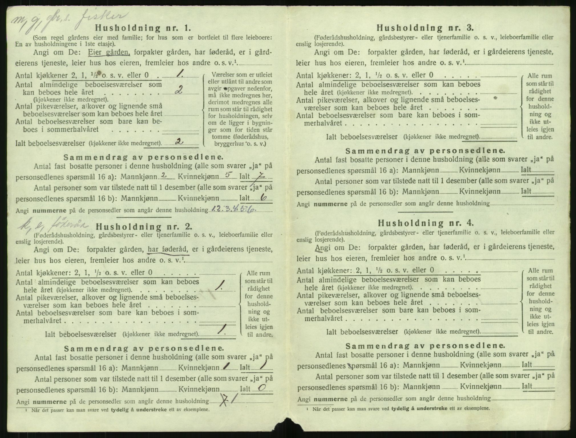 SAT, 1920 census for Giske, 1920, p. 419