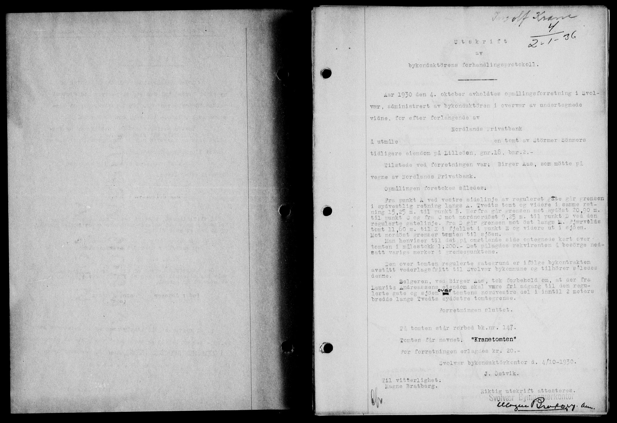 Lofoten sorenskriveri, SAT/A-0017/1/2/2C/L0033b: Mortgage book no. 33b, 1936-1936, Diary no: : 4/1936
