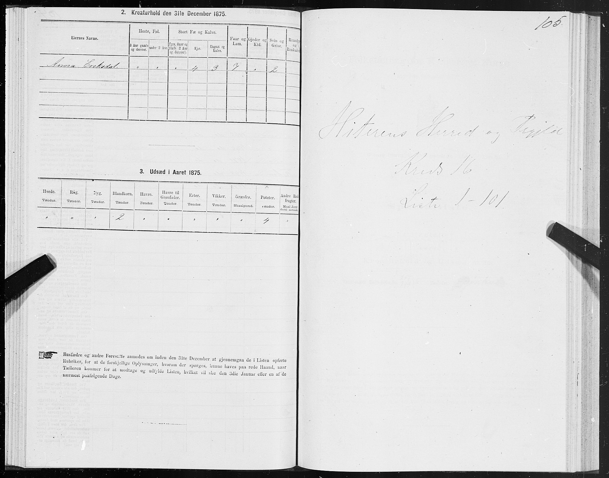 SAT, 1875 census for 1617P Hitra, 1875, p. 8105