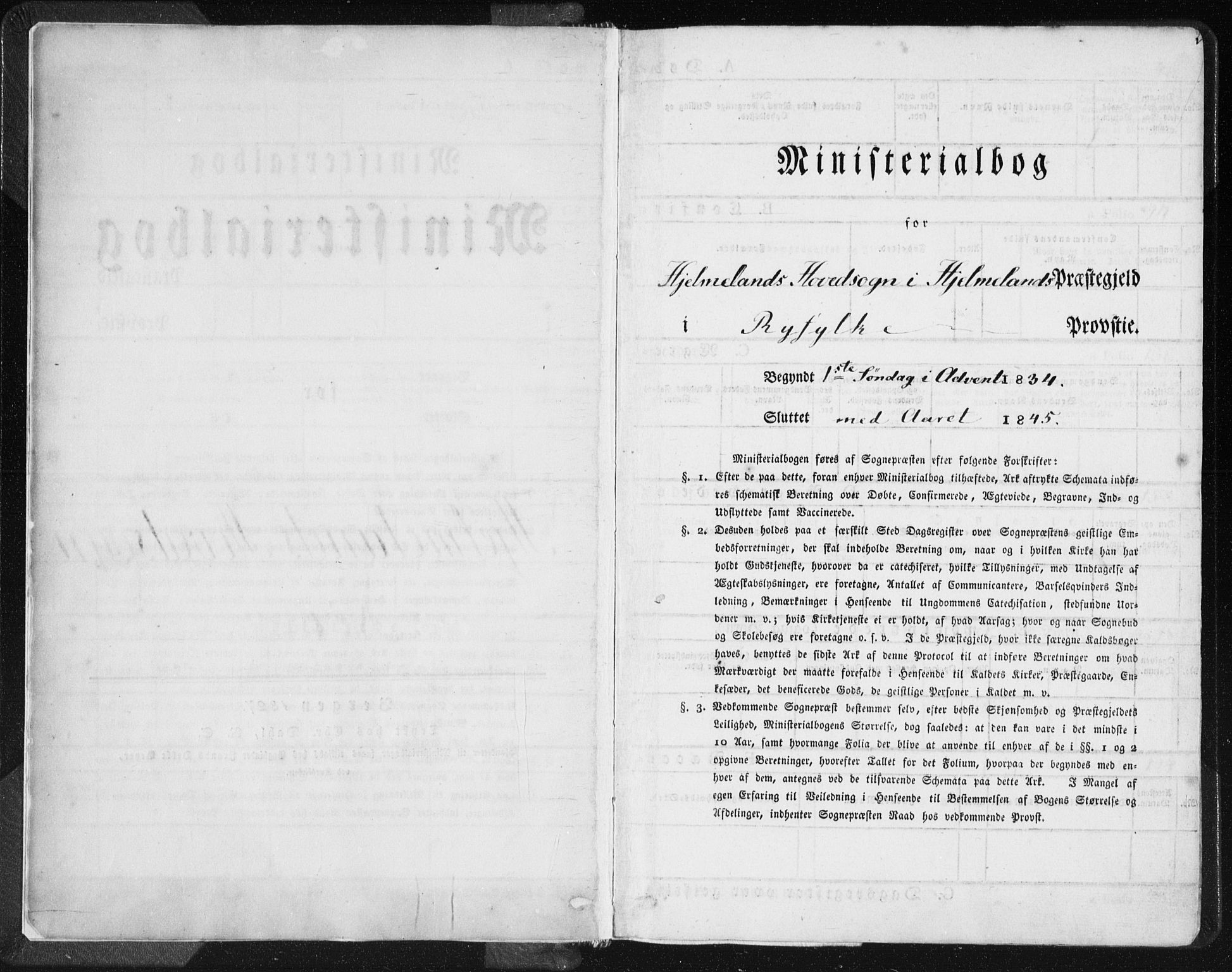 Hjelmeland sokneprestkontor, SAST/A-101843/01/IV/L0006: Parish register (official) no. A 6, 1834-1845, p. 2